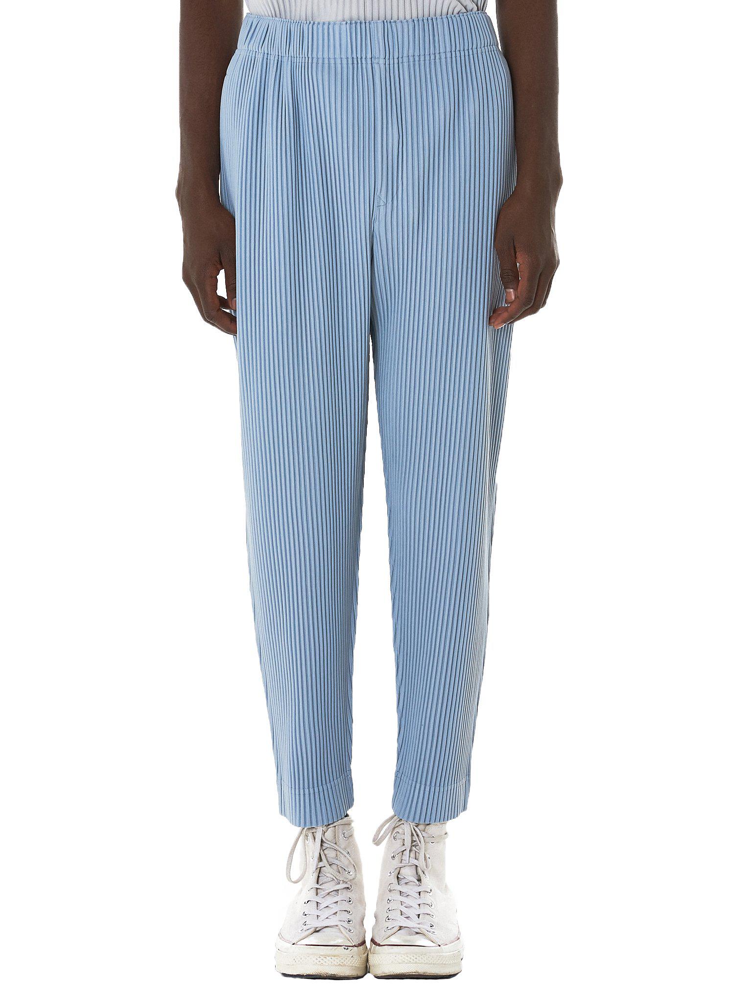 Homme Plissé Issey Miyake Synthetic Tapered Plissé Trousers in Blue for ...