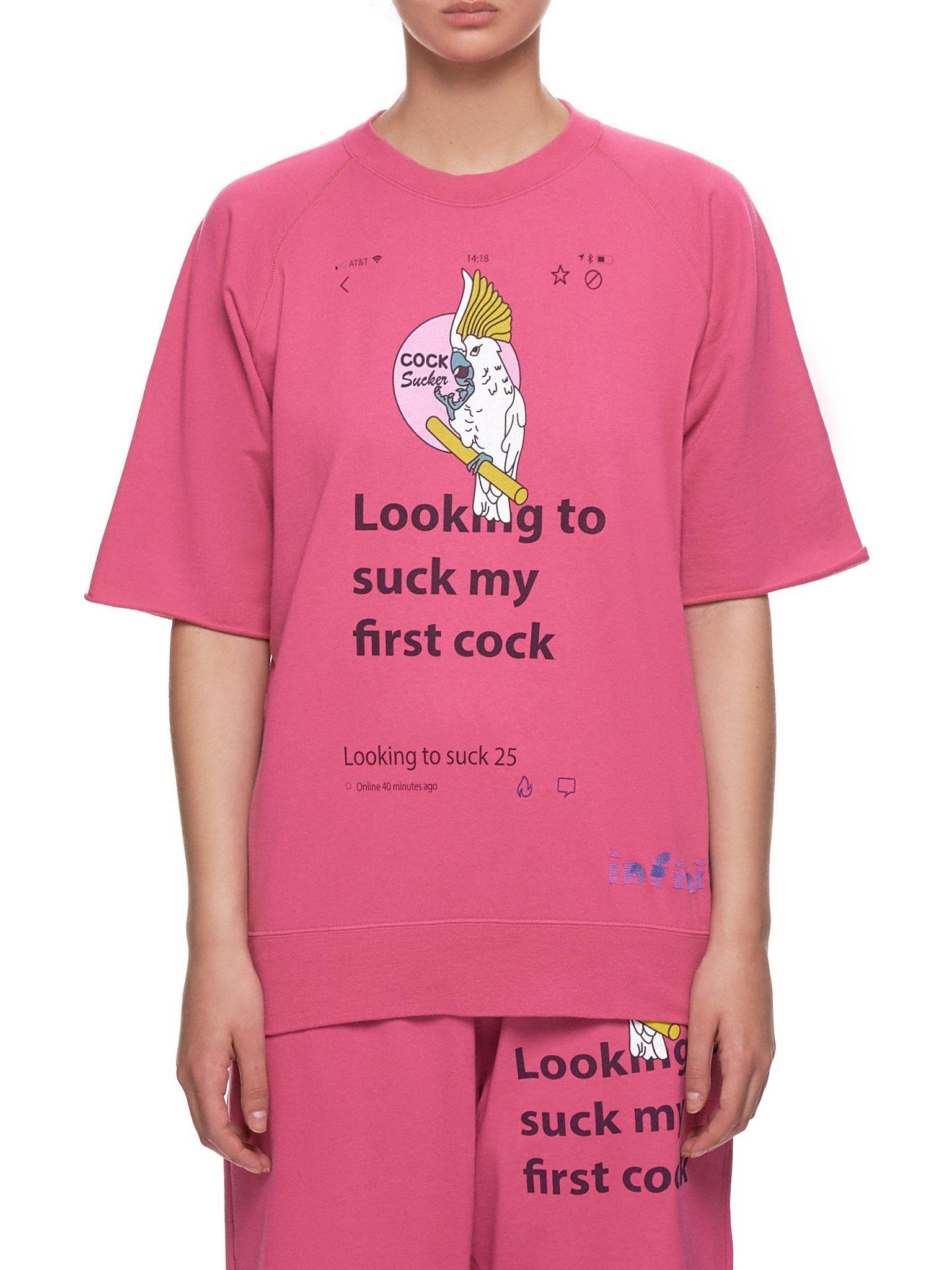 Bernhard Willhelm Cotton 'cock Sucker' T-shirt in Pink - Lyst
