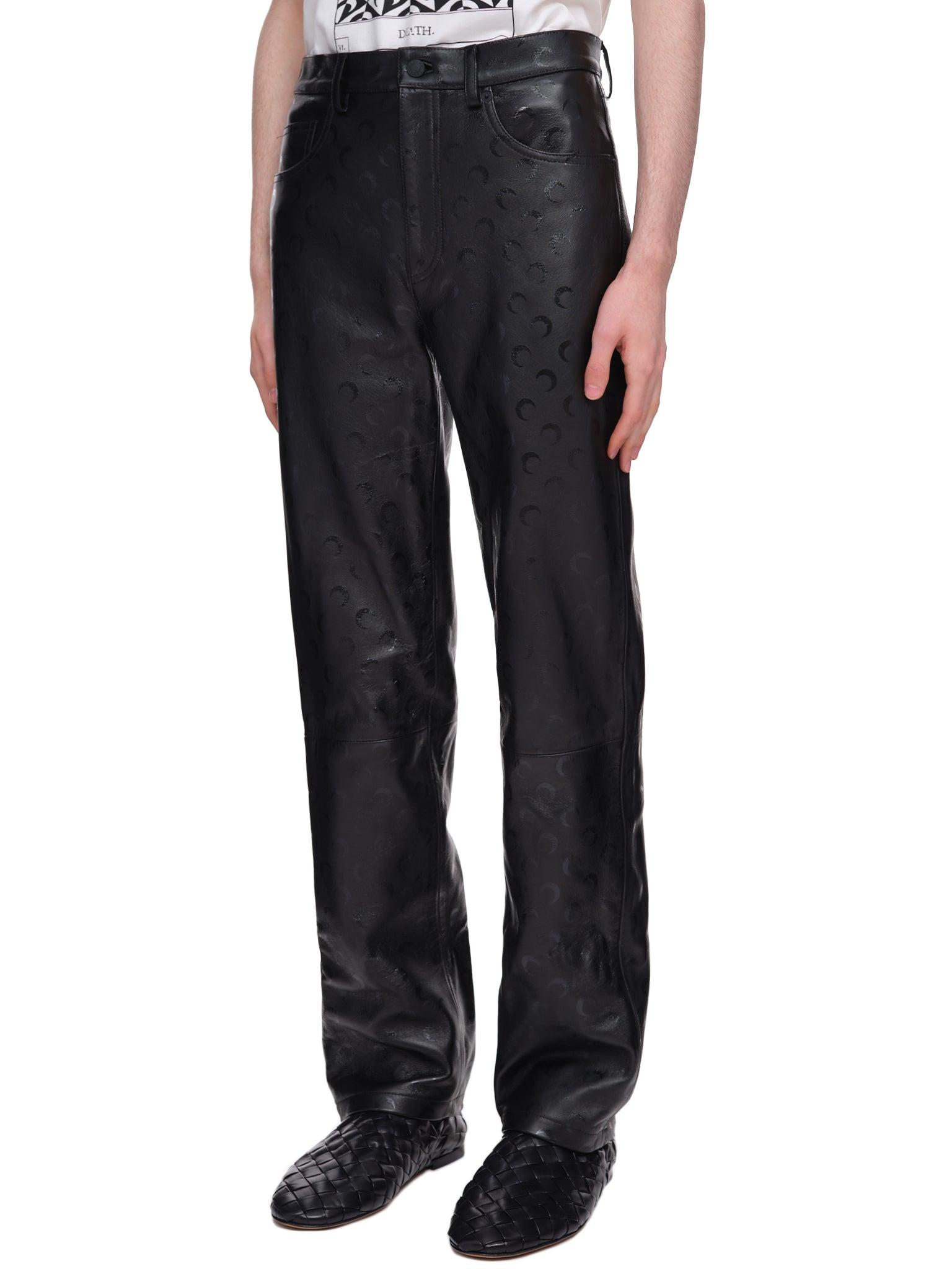 Marine Serre Moon Leather Trousers in 