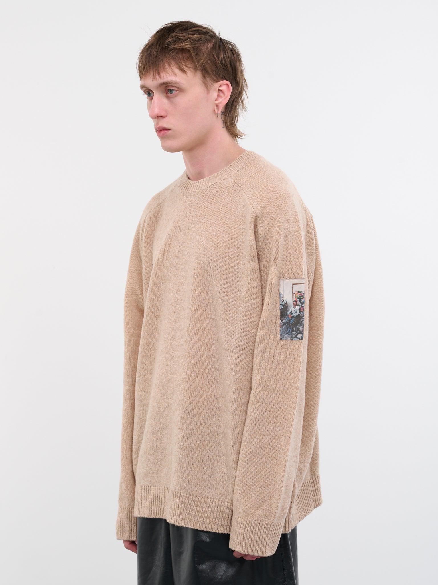 raf simons 19aw shoulder patch Knit www.paths-edu.com