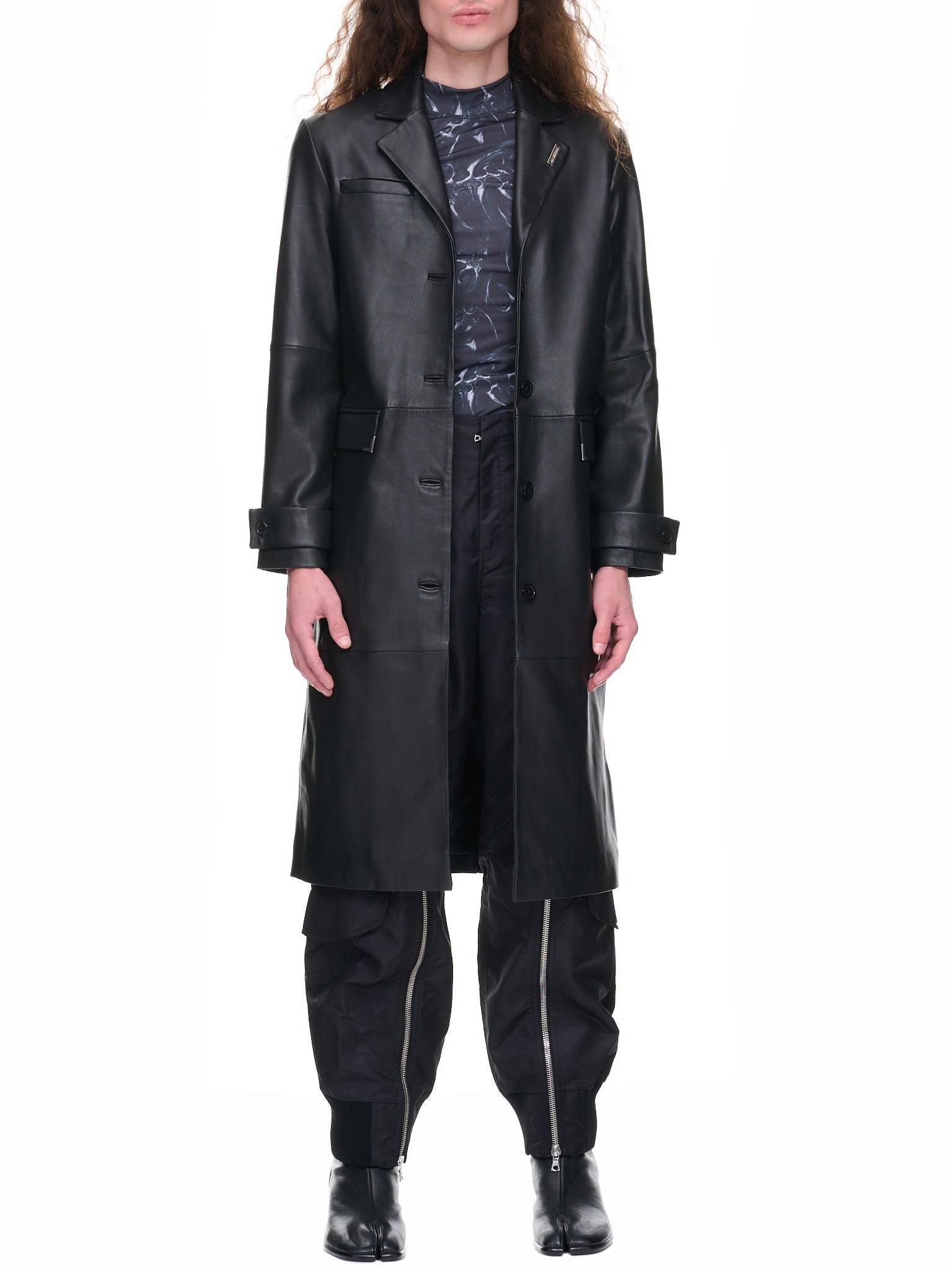Han Kjobenhavn Leather Single-breasted Coat in Black for Men | Lyst
