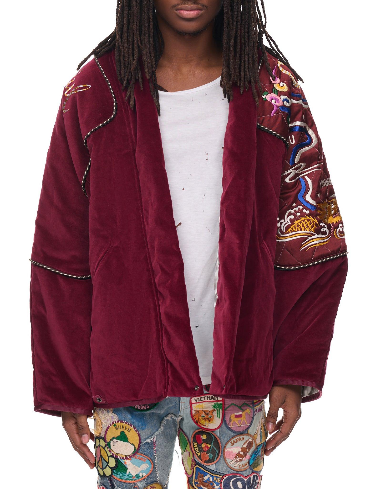 Kapital Velvet Kimono Pillow Jacket in Red for Men Lyst