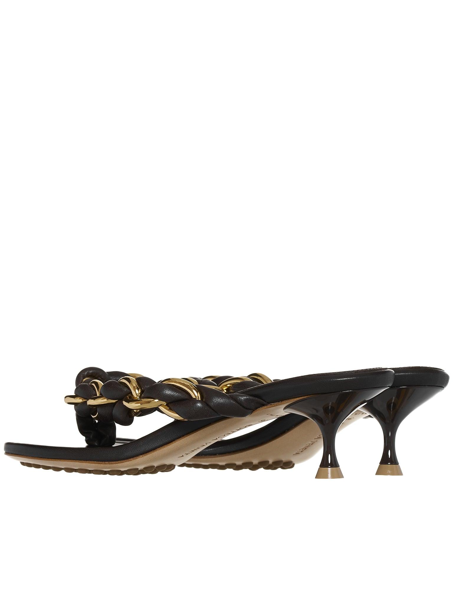 Bottega Veneta Leather Dot Sandals In Black Lyst