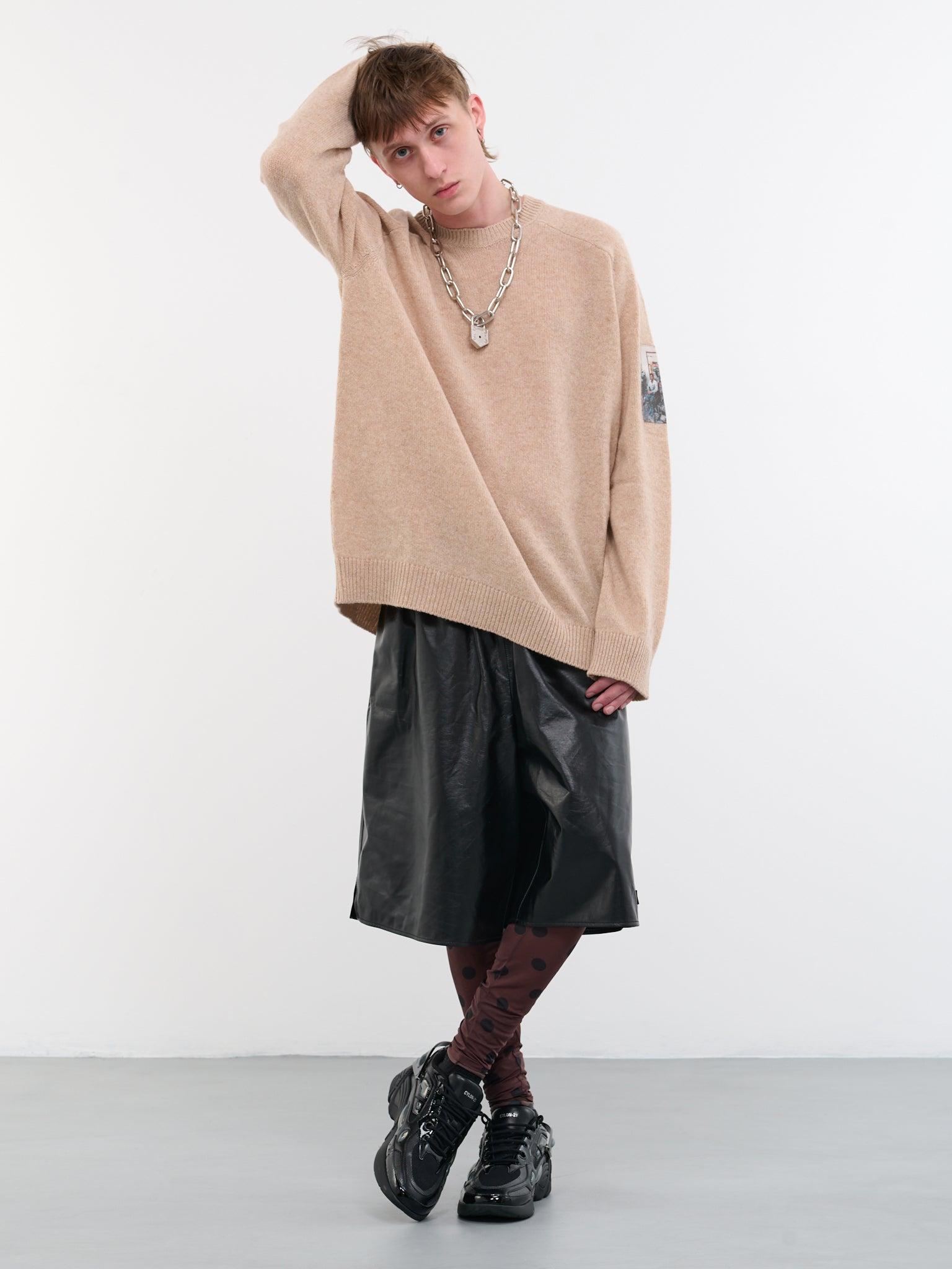 Raf Simons Patch Knit Sweater in Natural for Men | Lyst