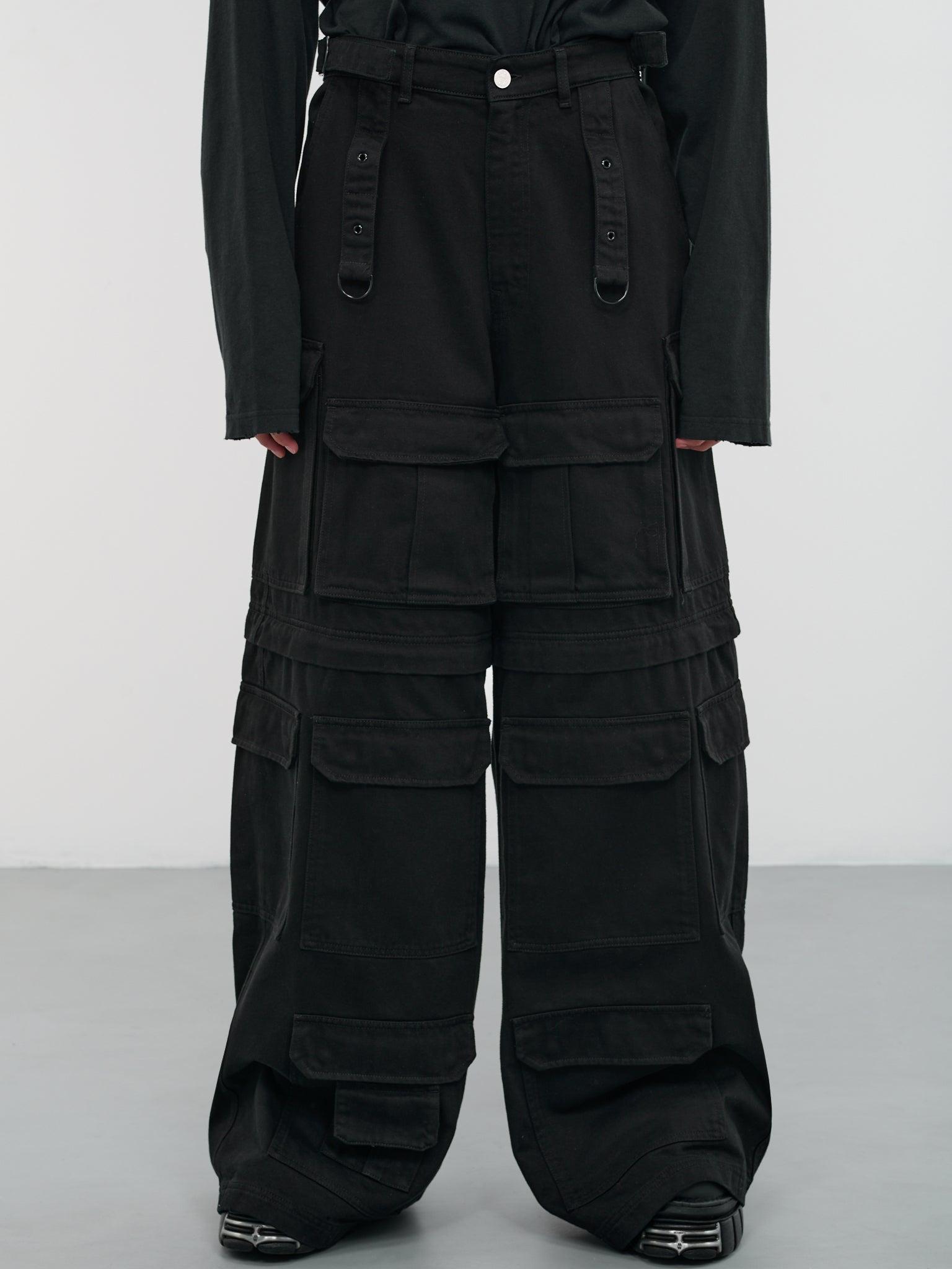 Vetements Multi-pocket Cargo Pants in Black | Lyst