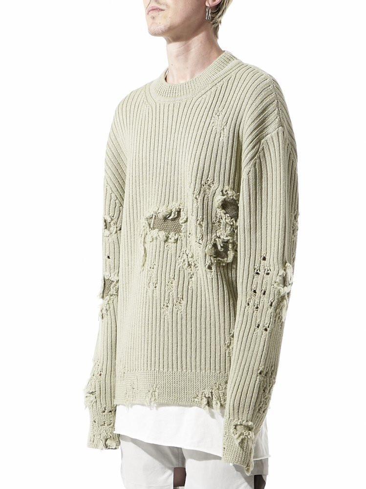 Yeezy Wool Distressed Knit Sweater for Men - Lyst