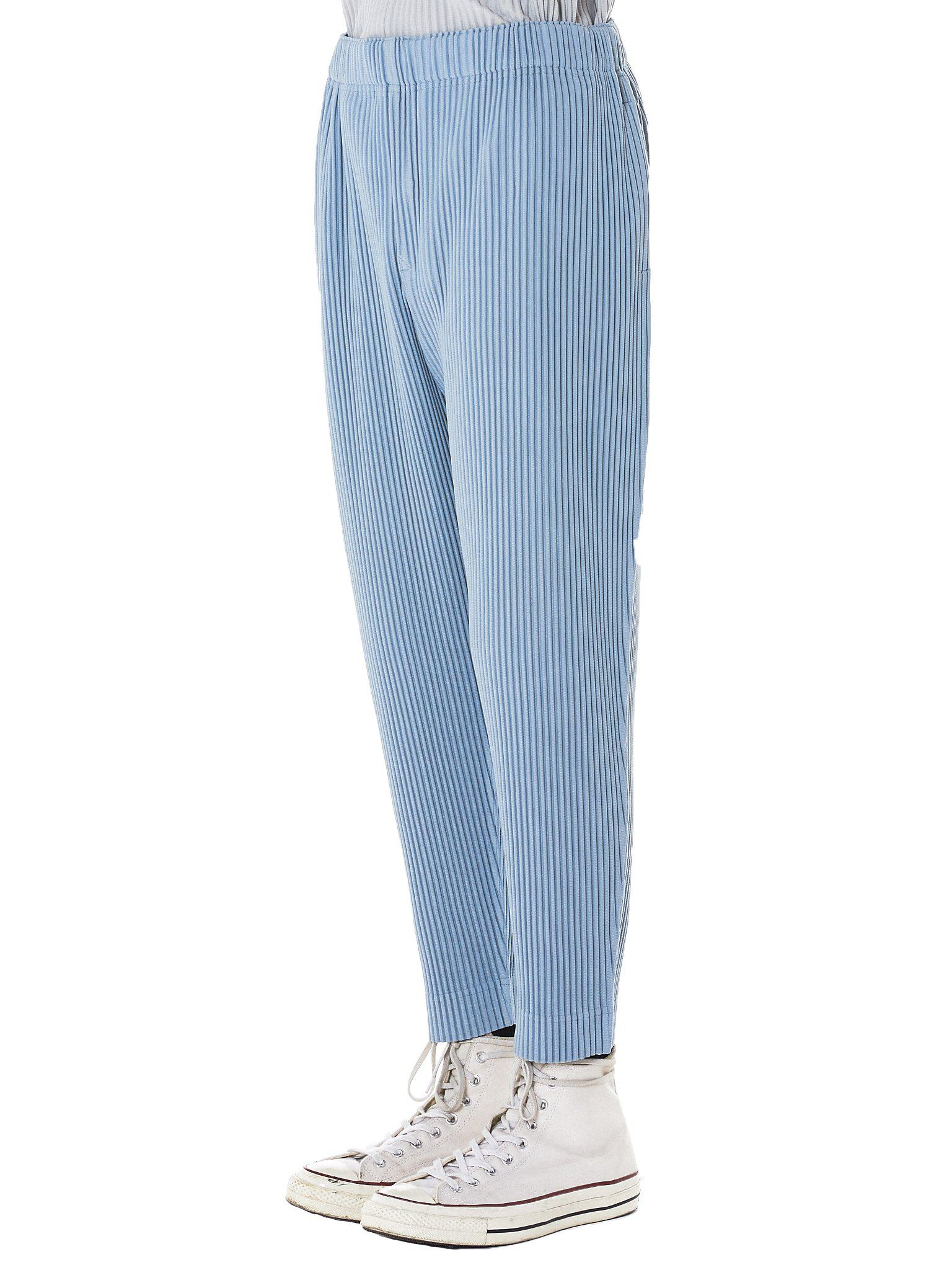 plisse trousers mens