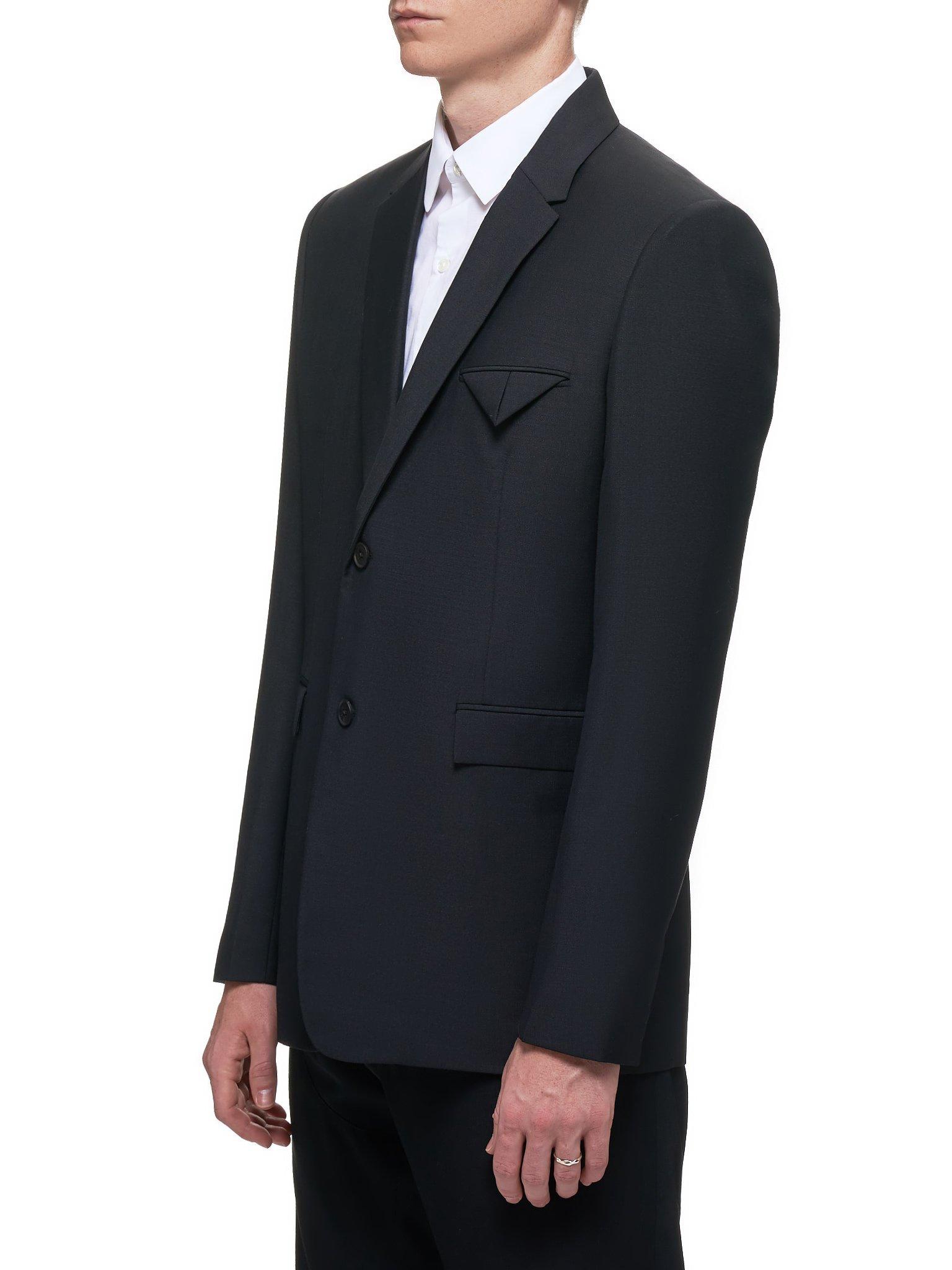 Bottega Veneta Wool Jacket in Black for Men - Lyst