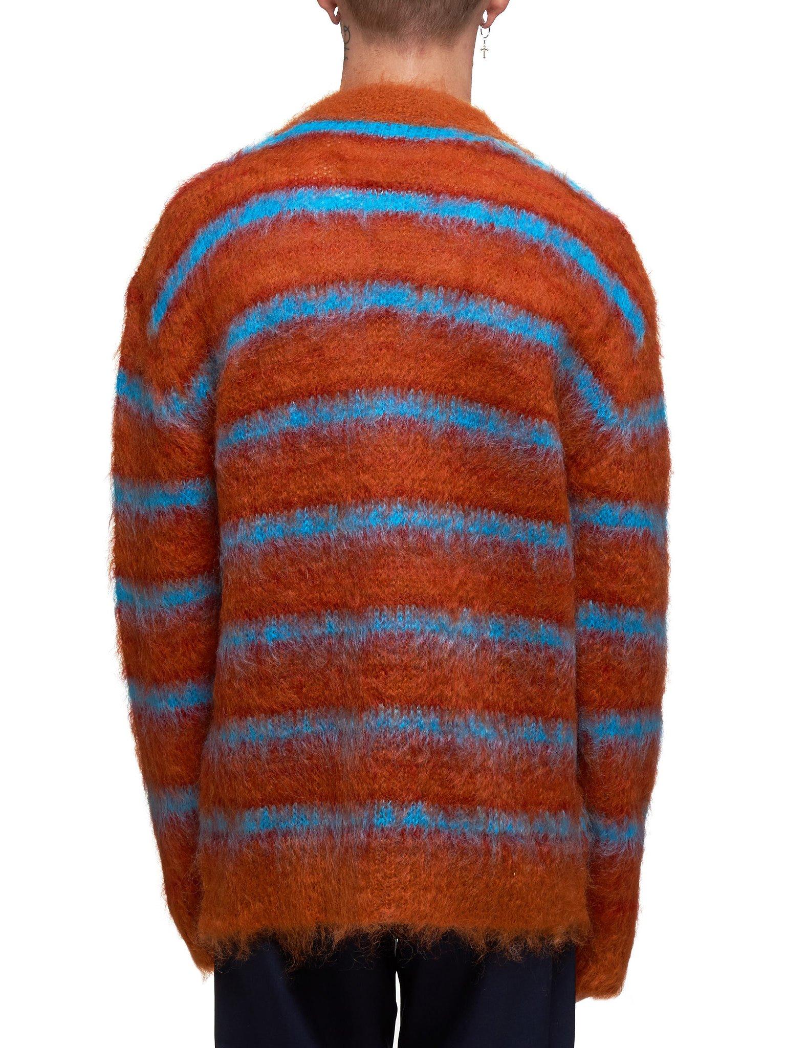 Marni Striped Mohair Blend Cardigan in 