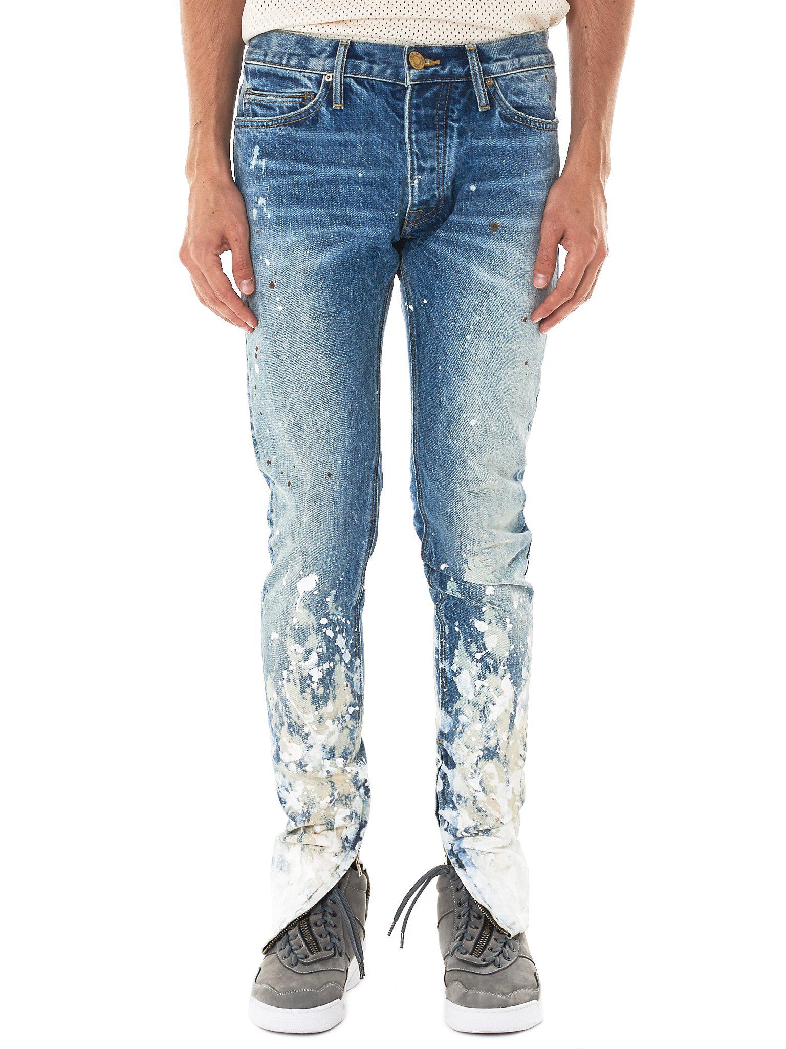 fear of god black selvedge painters denim jeans black romper