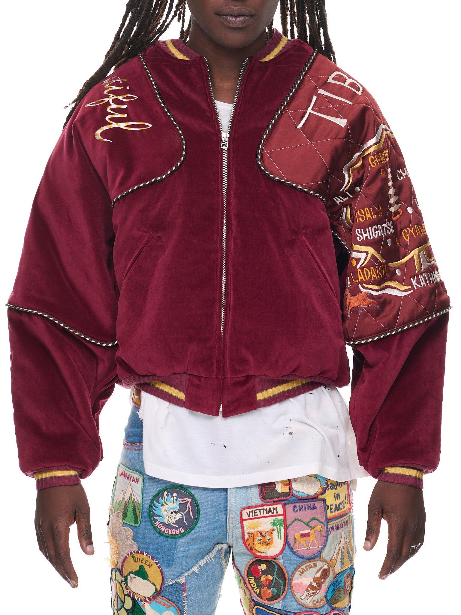 Kapital Velvet Bomber Pillow Jacket in Red for Men Lyst