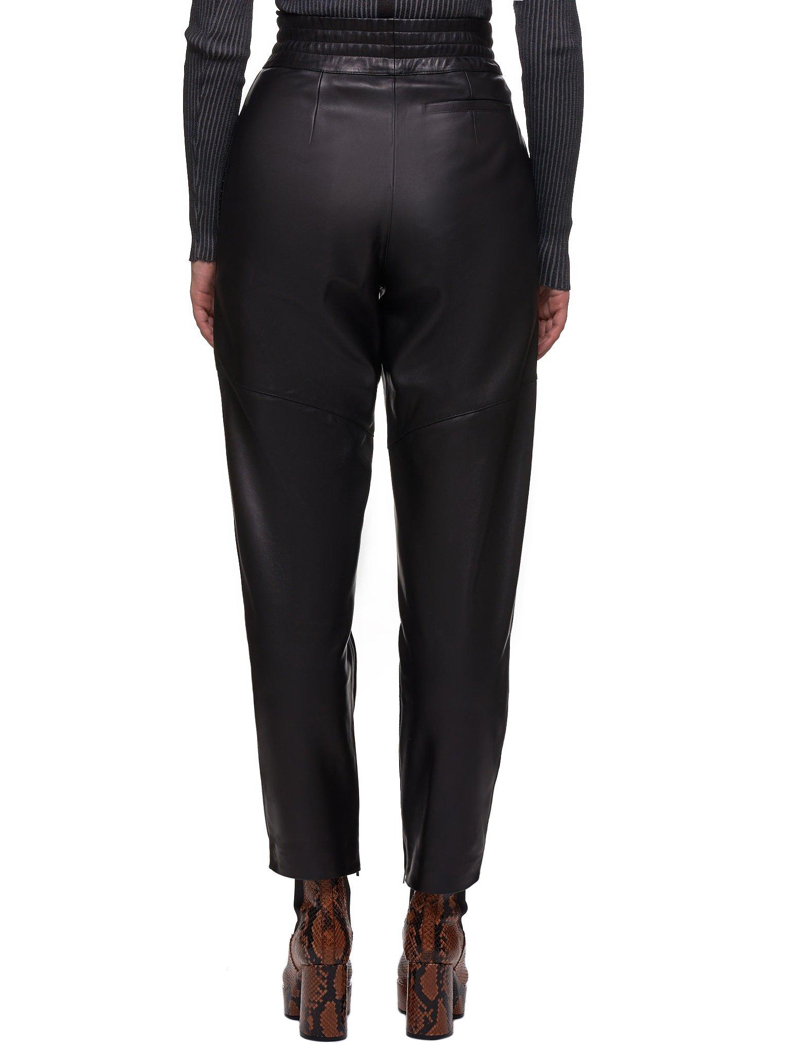 Acne Studios Leather Trousers in Black - Lyst