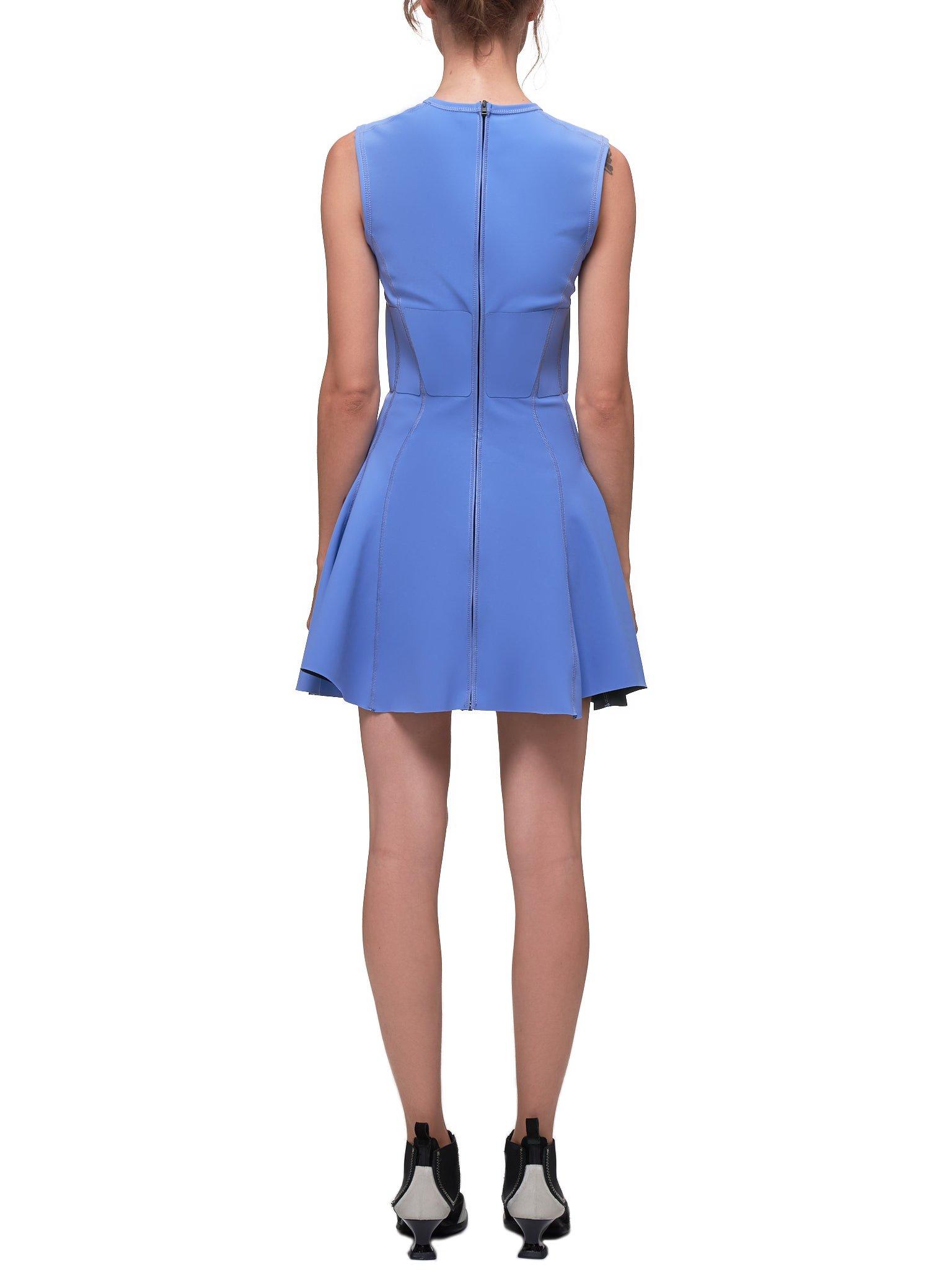 mugler blue dress