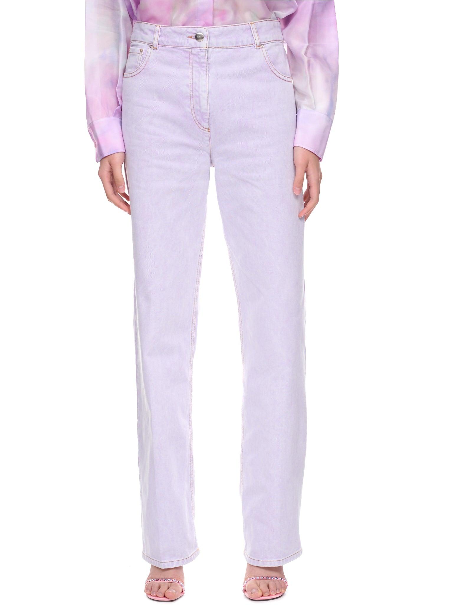 Nina Ricci Over-dyed Denim Pants in Purple | Lyst