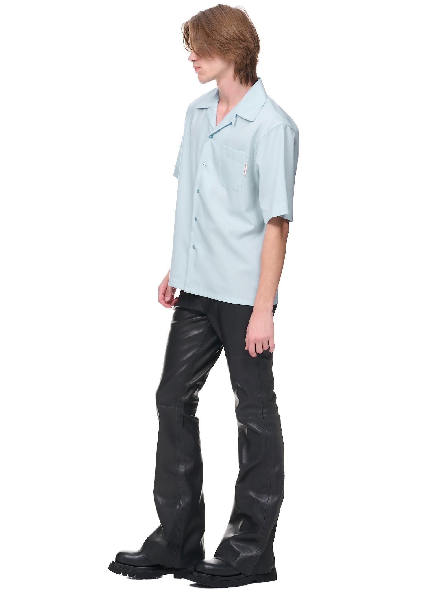 Marni Tropical Wool Bowling Shirt in Blue for Men | Lyst