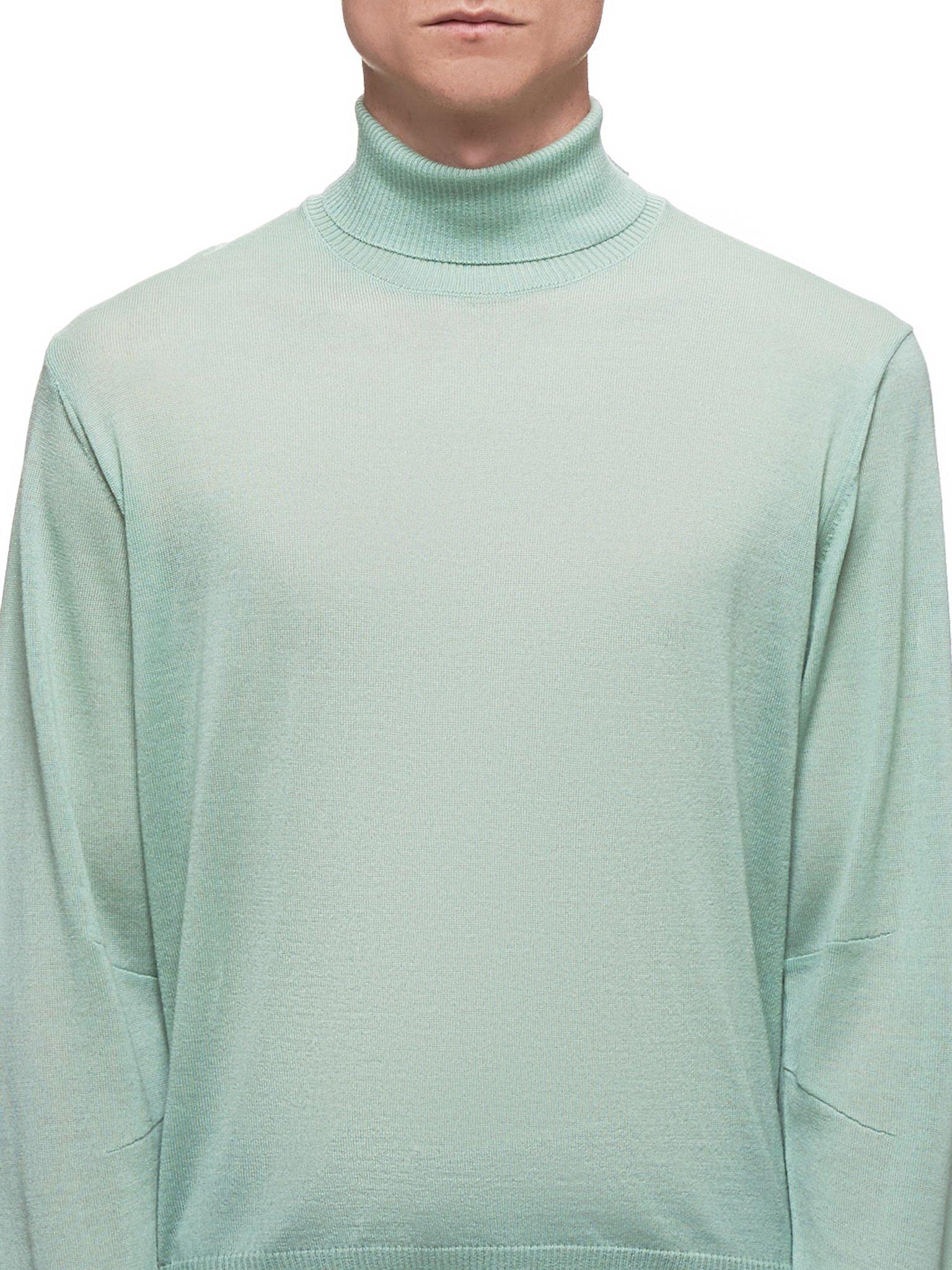 mint green turtleneck