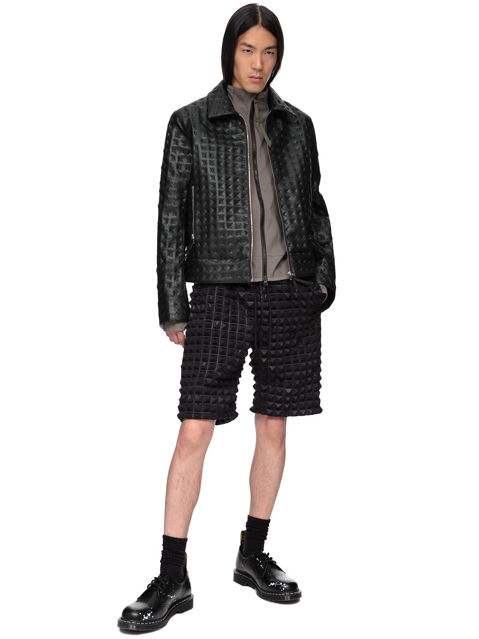 KANGHYUK Textured Leather Jacket in Black for Men | Lyst