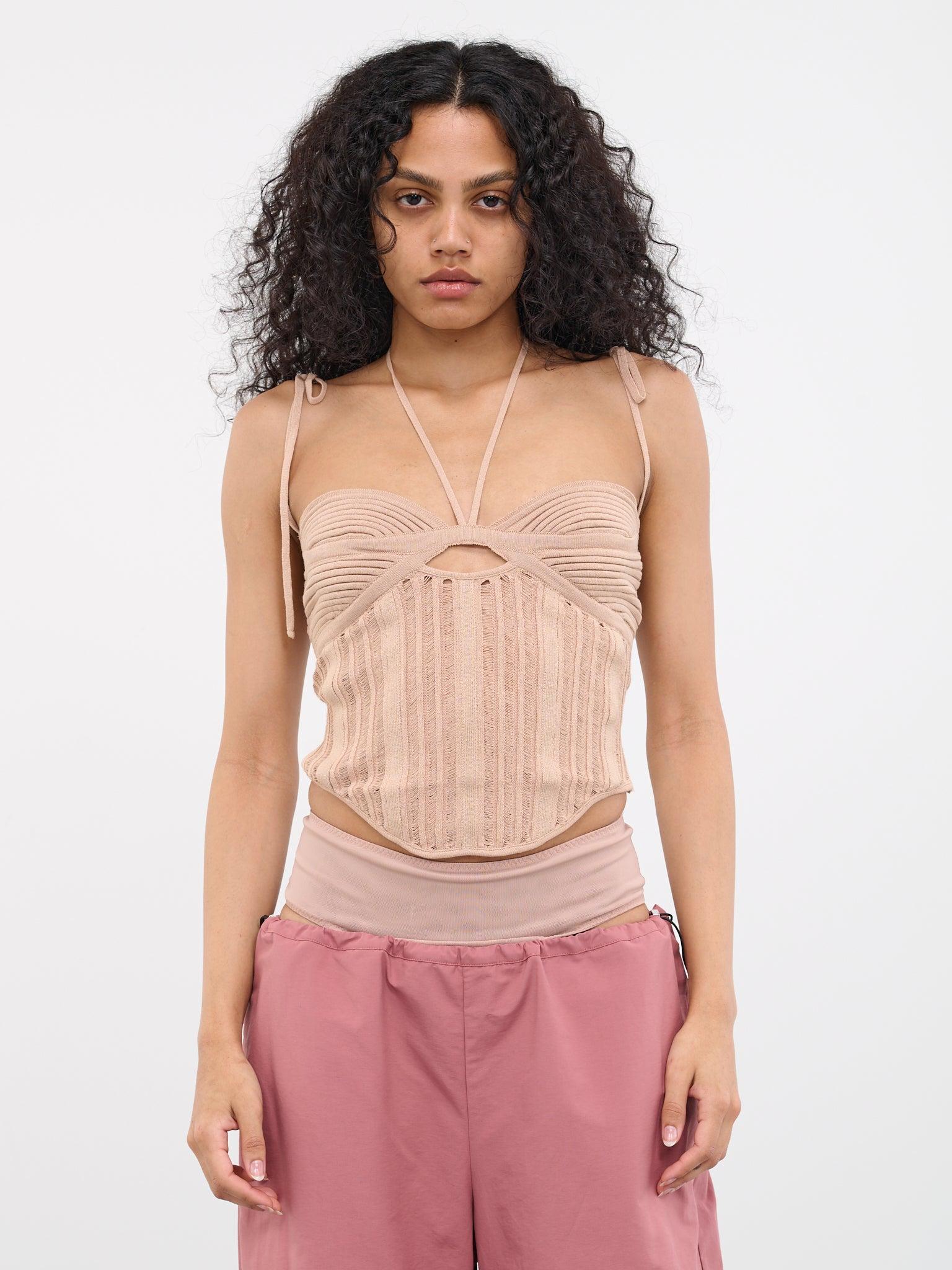 ANDREADAMO Floating Knit Corset in Red Lyst