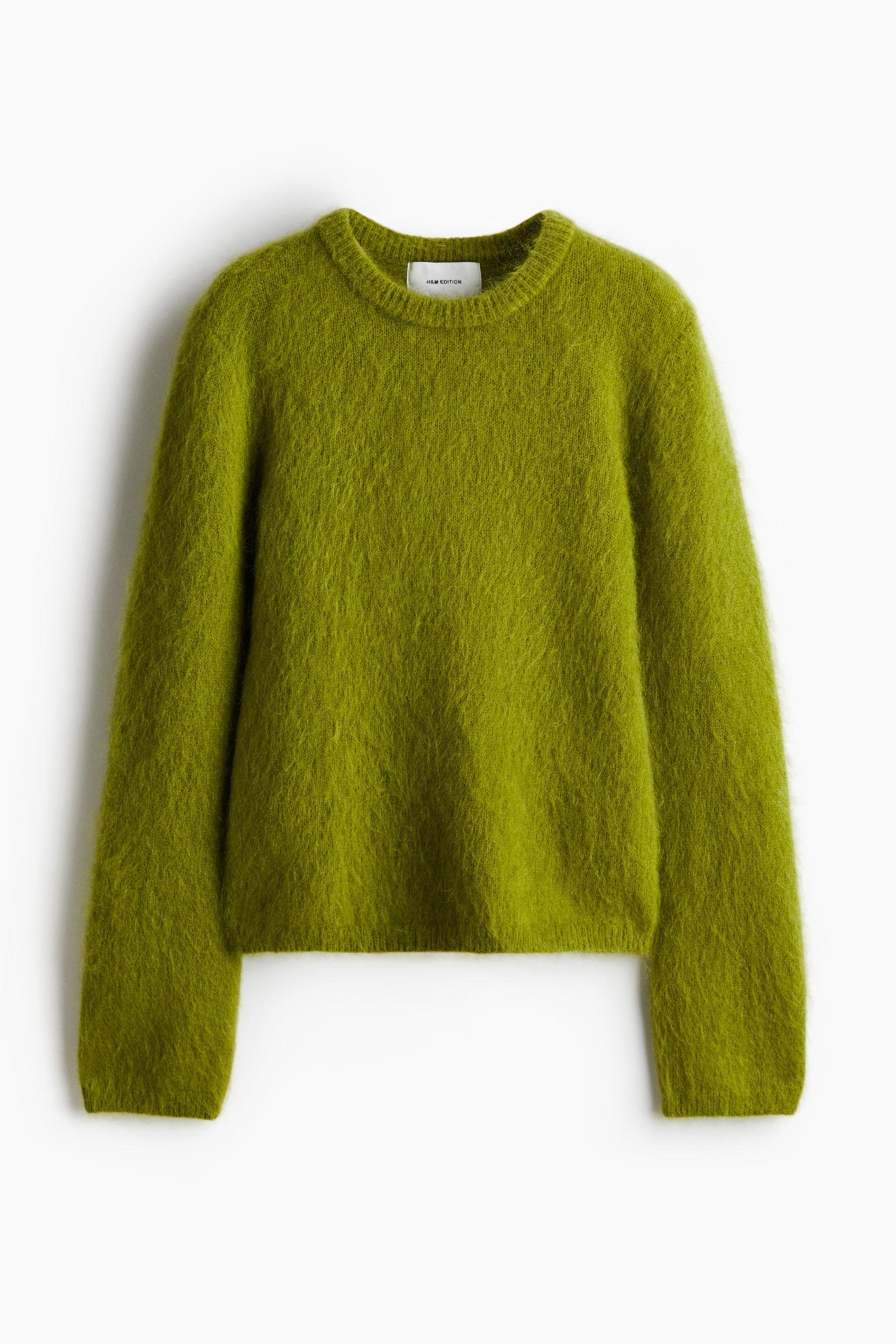 Gerippter Pullover Grün Gestreifter Pullover H&m H&m Damen