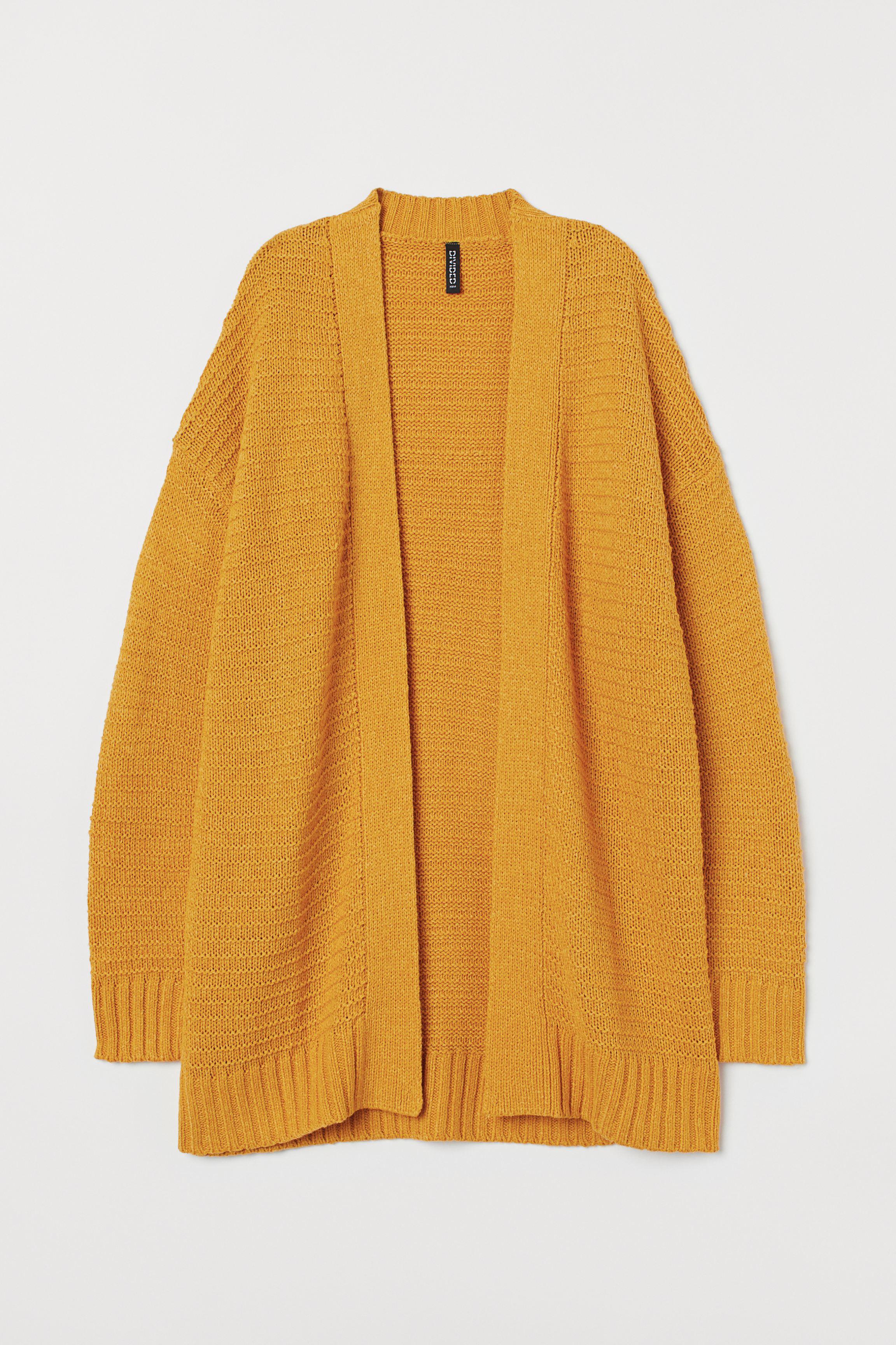 h&m yellow knit sweater