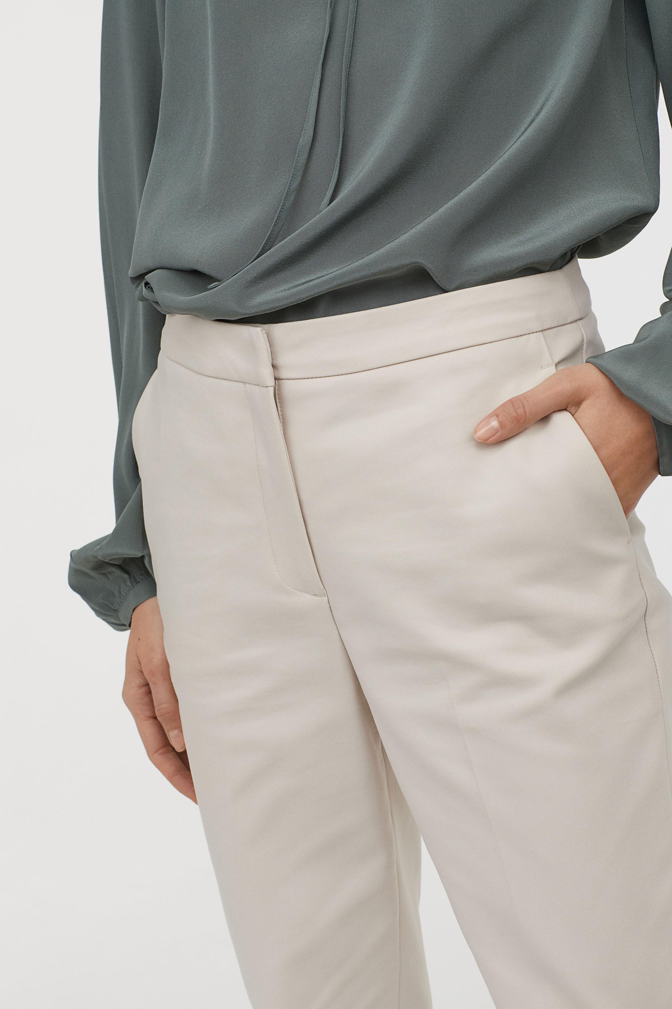 H&M Cotton Dress Pants in Light Beige (Natural) - Lyst