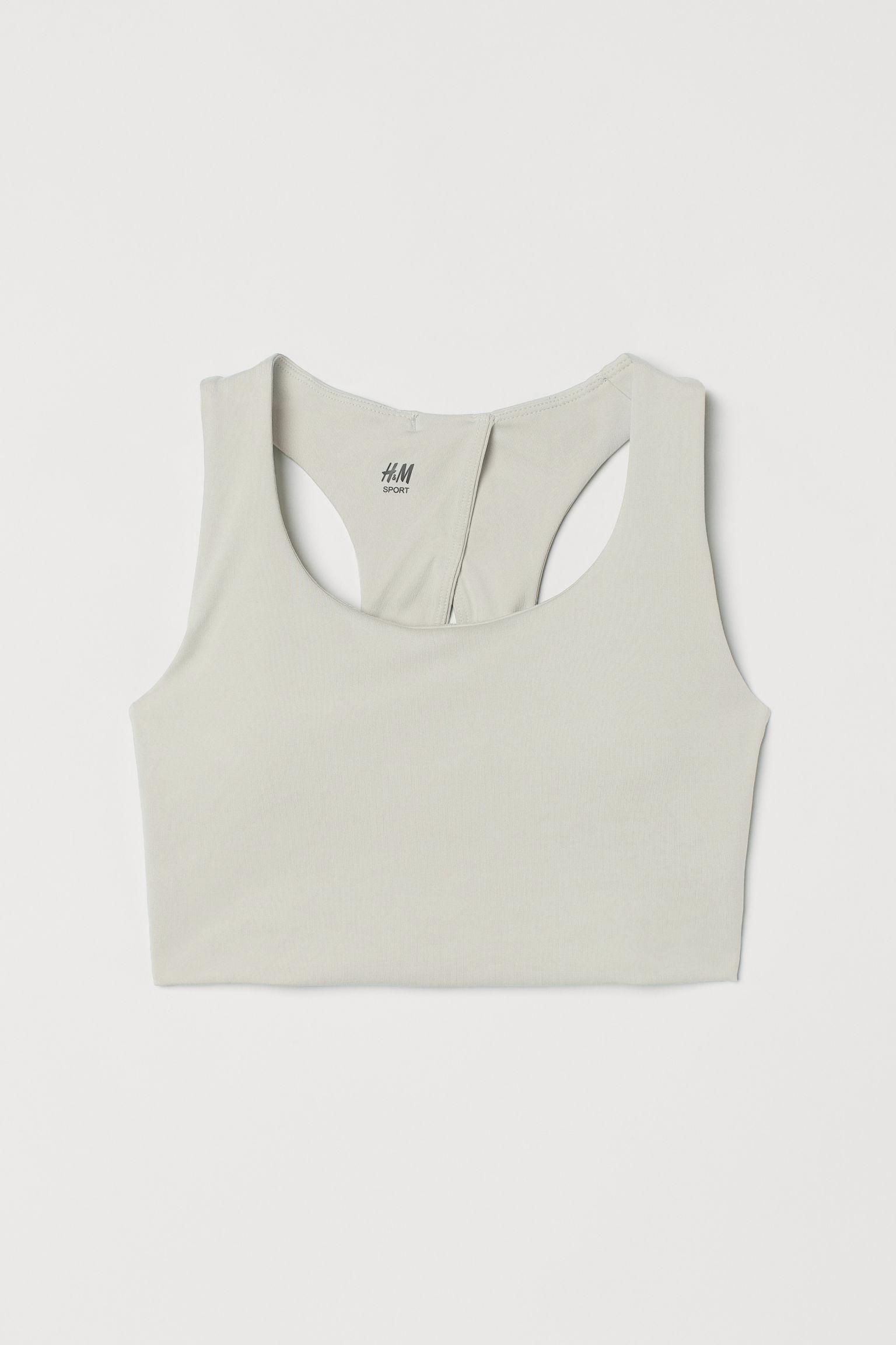 H M Synthetic High Support Sports Bra In Green Lyst H M Synthetic High Support Sports Bra In Green Lyst