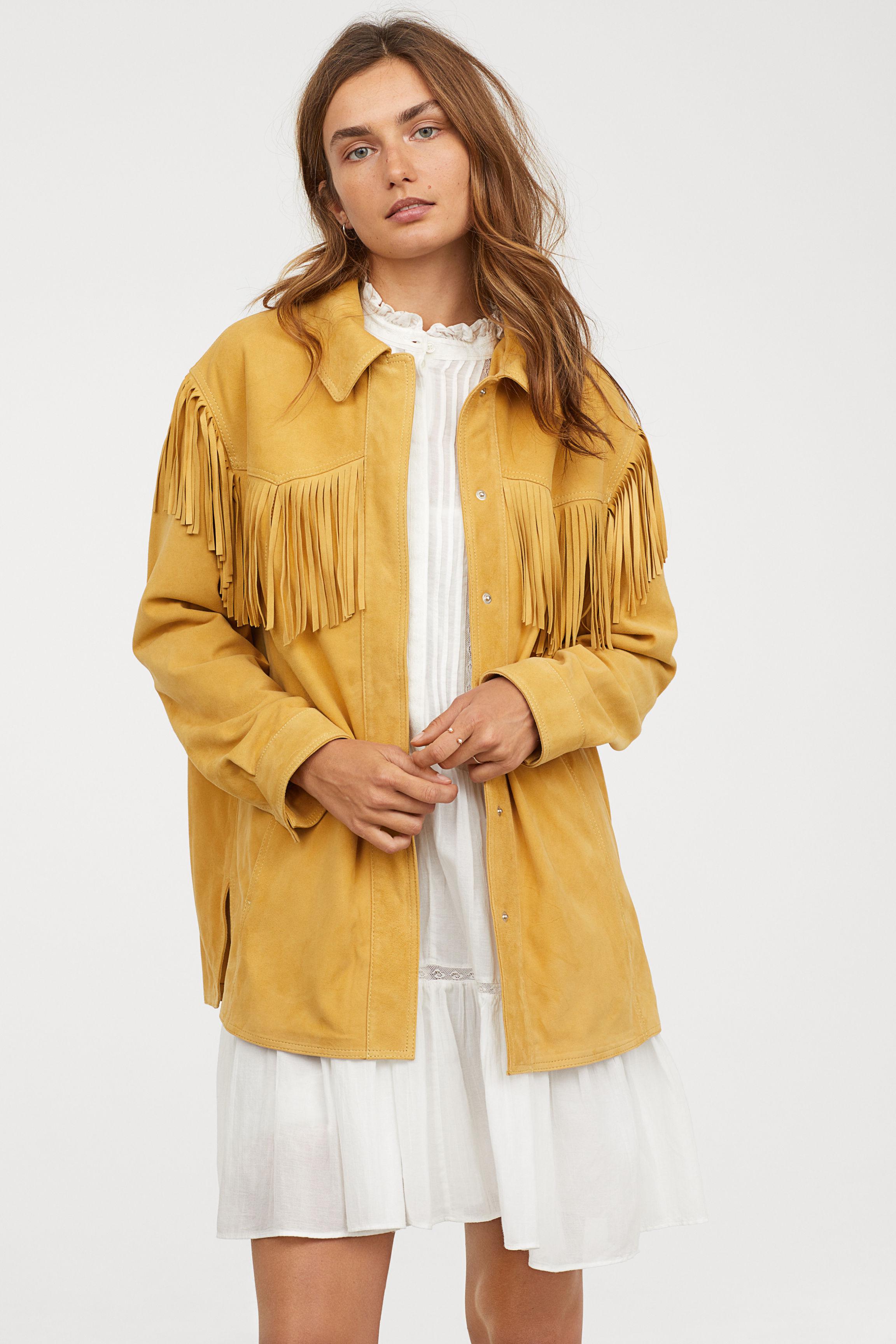 h&m suede jacket