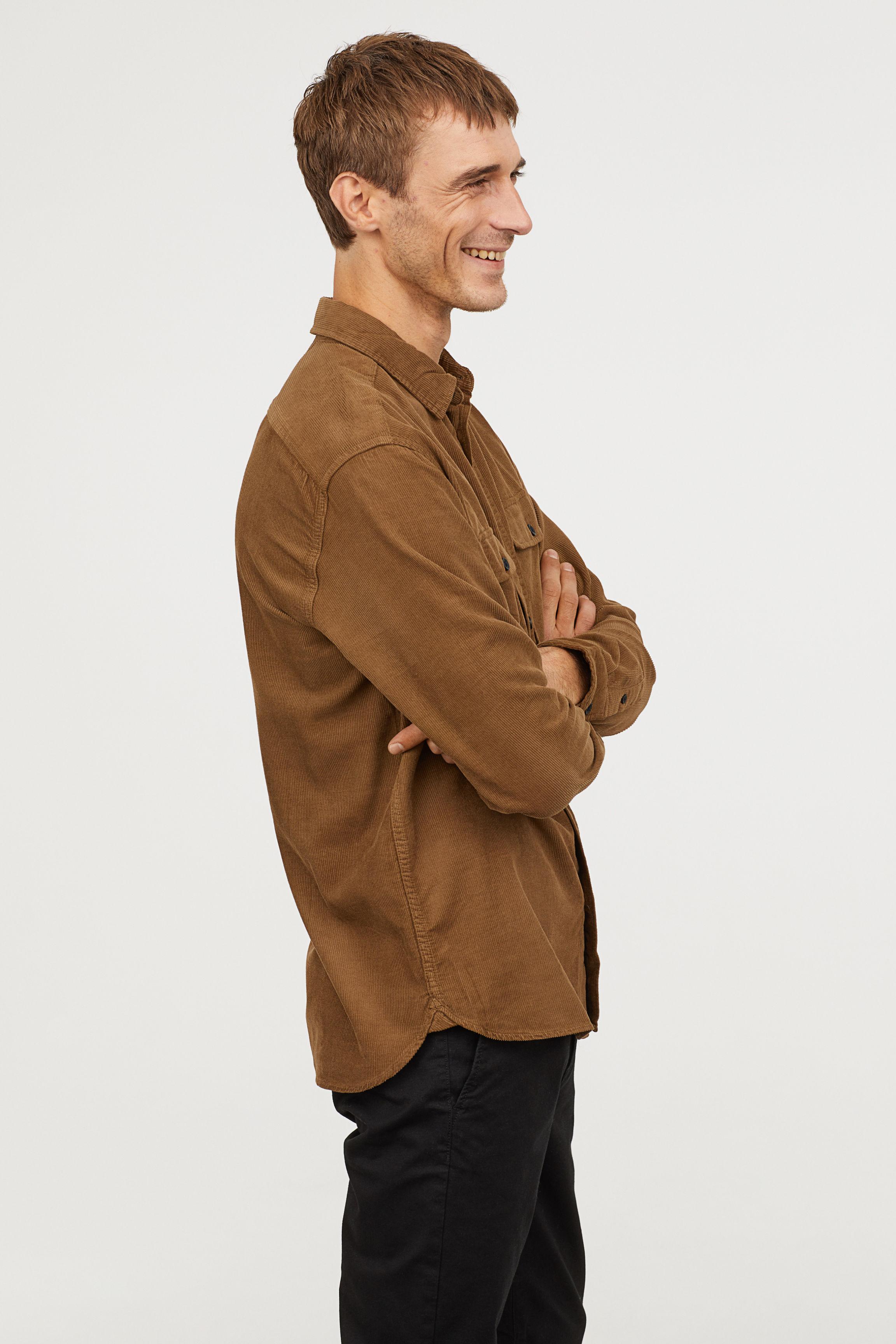 corduroy shirt mens h&m