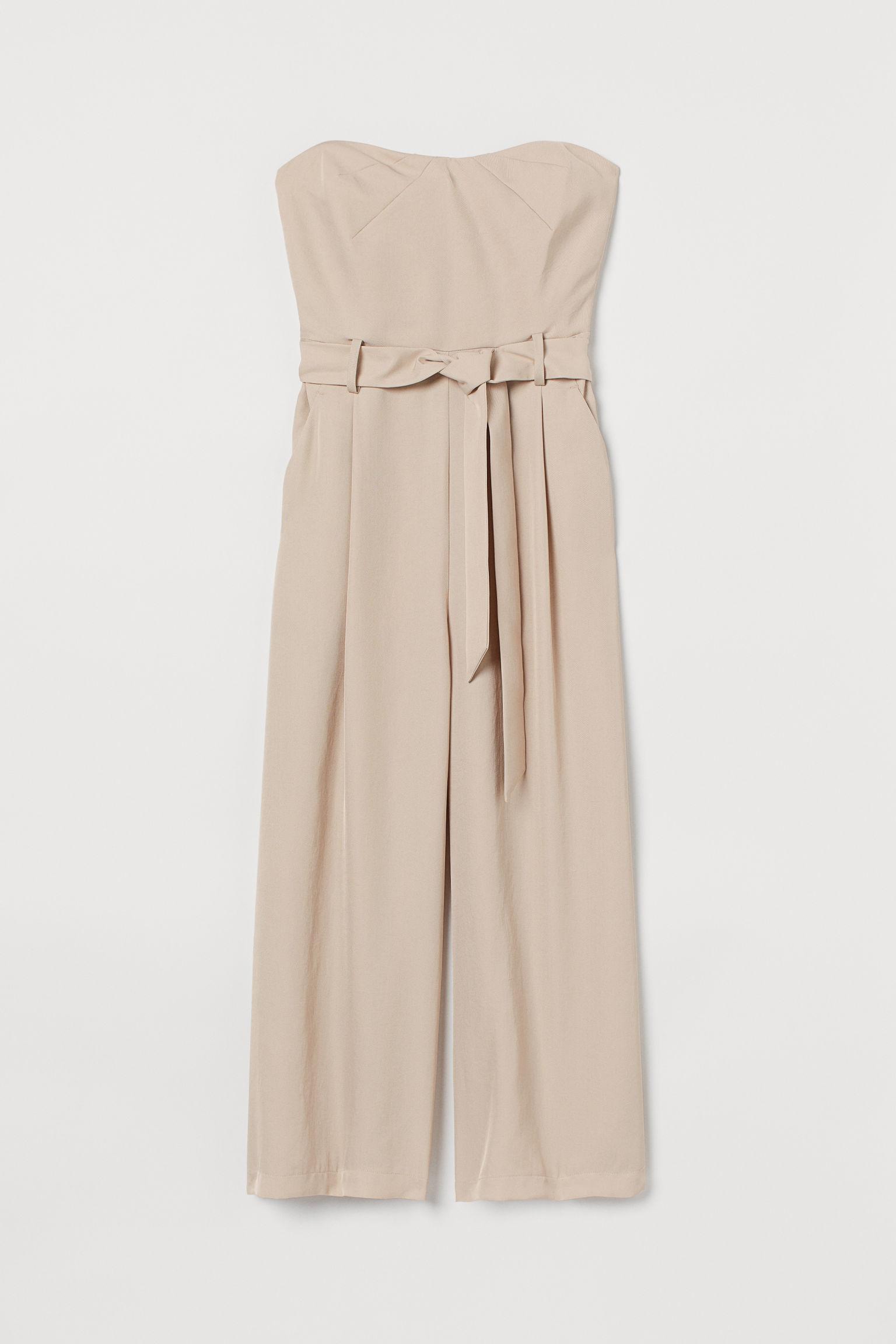 H\u0026M Wide-leg Jumpsuit in Beige (Natural 