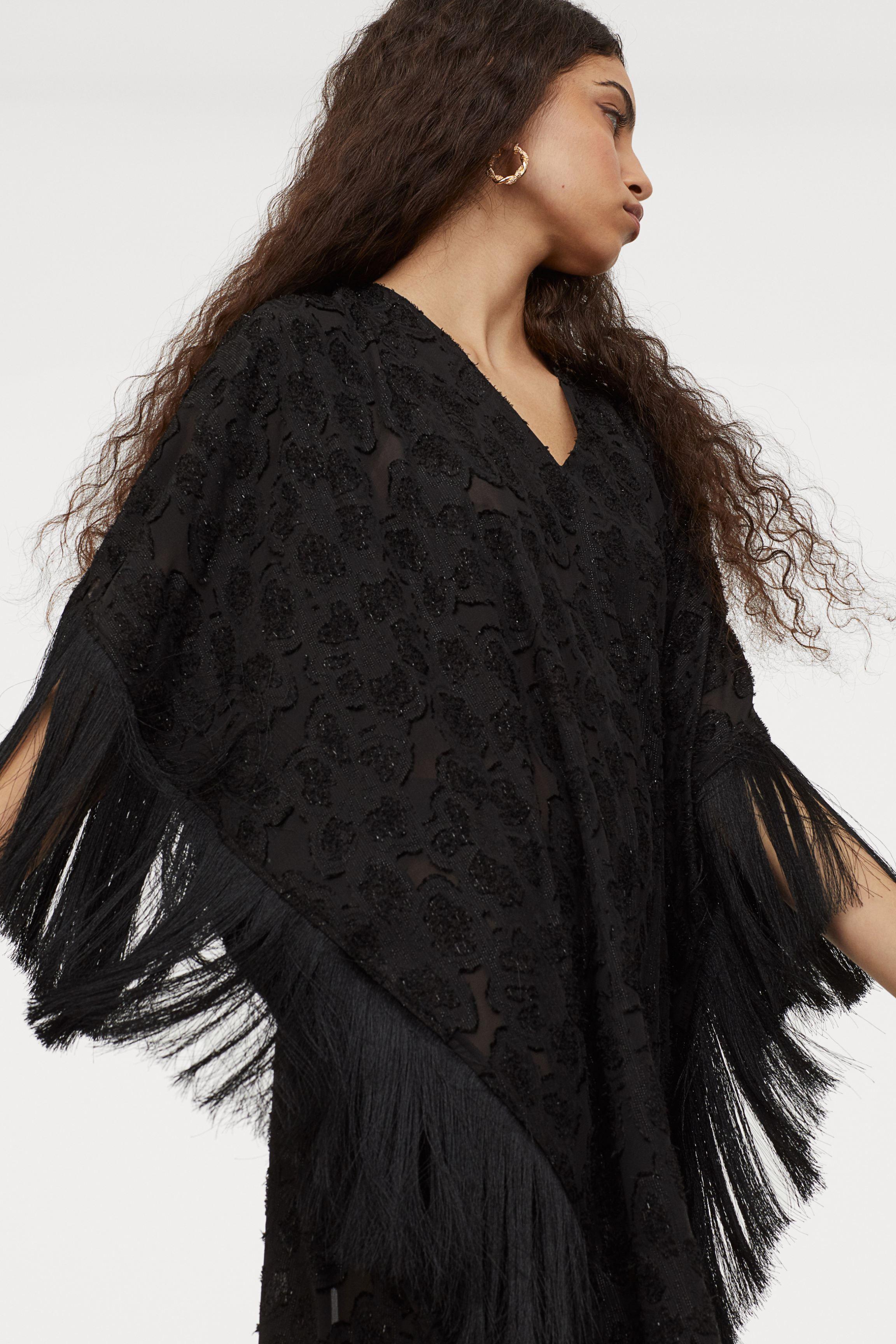 h and m fringe jacket