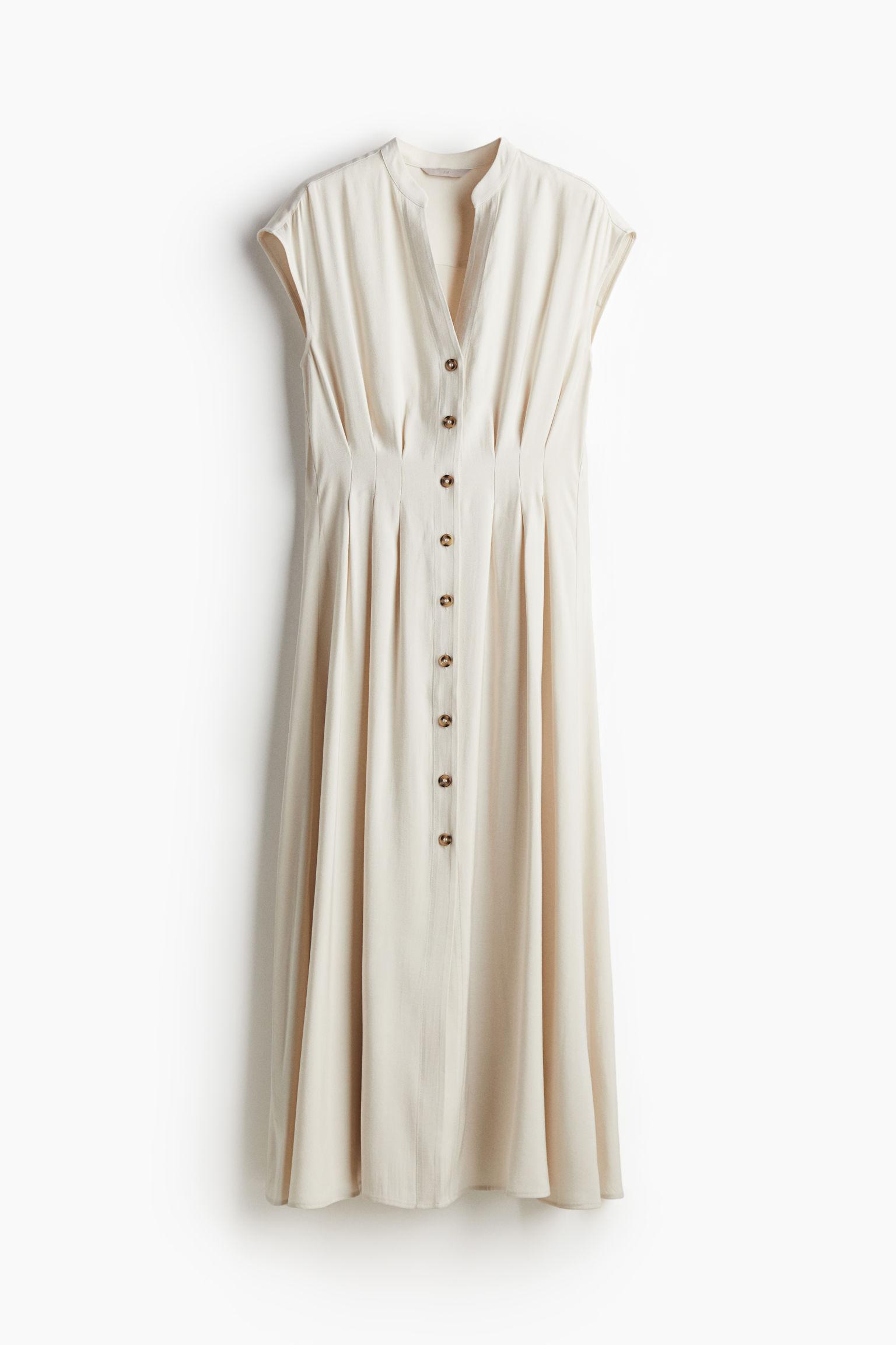 Robe chemise avec taille marquee H M en coloris Neutre Lyst