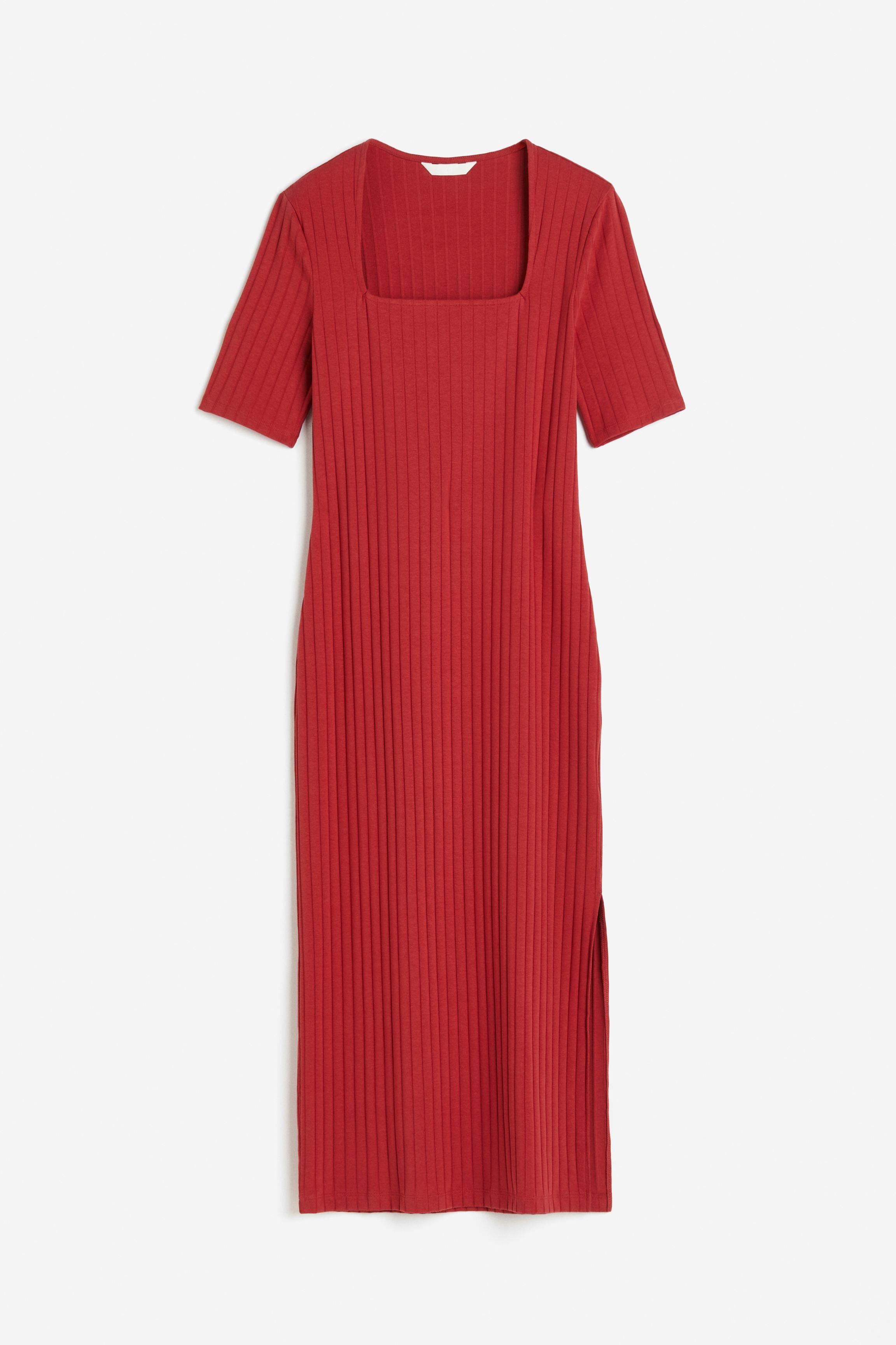 h and m red dress