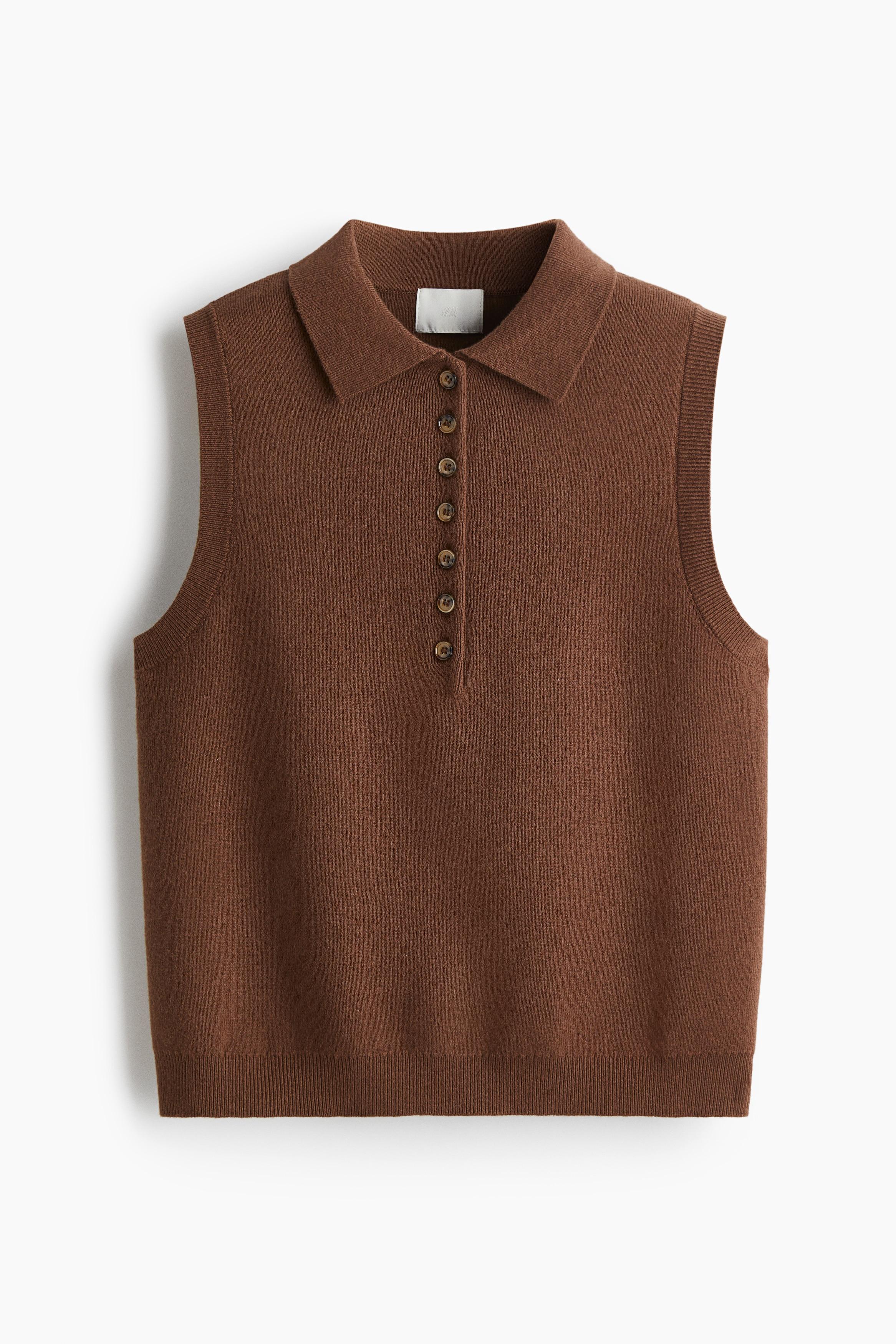 Knit Vest Pull Sans Manche Noir H&m Pulls Sans Manches H&M