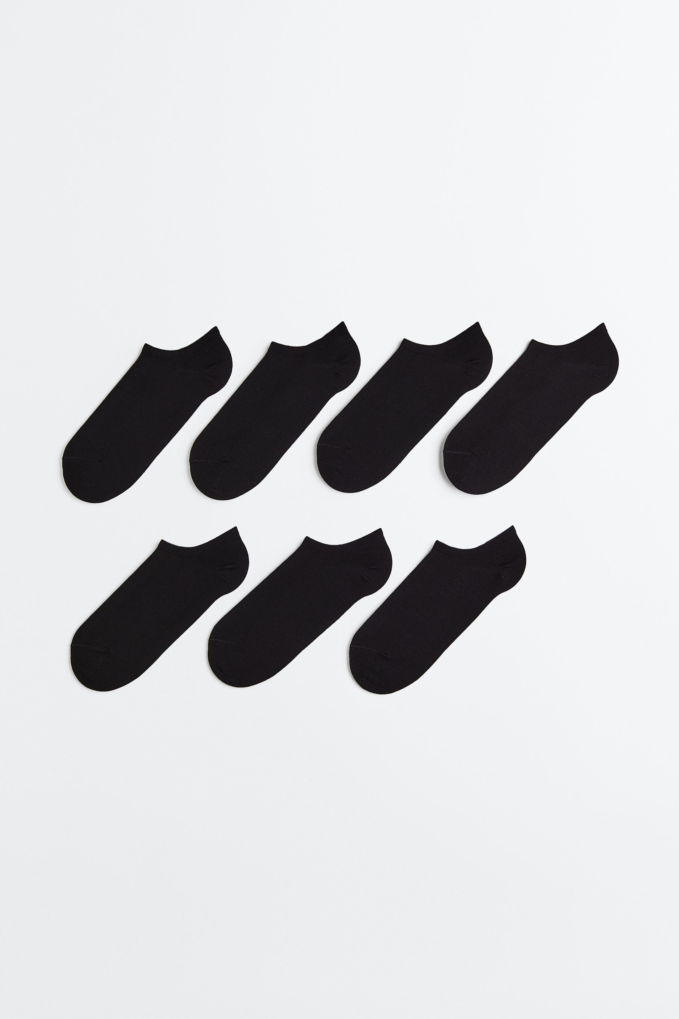 H&M 7-pack Trainer Socks in Black for Men | Lyst