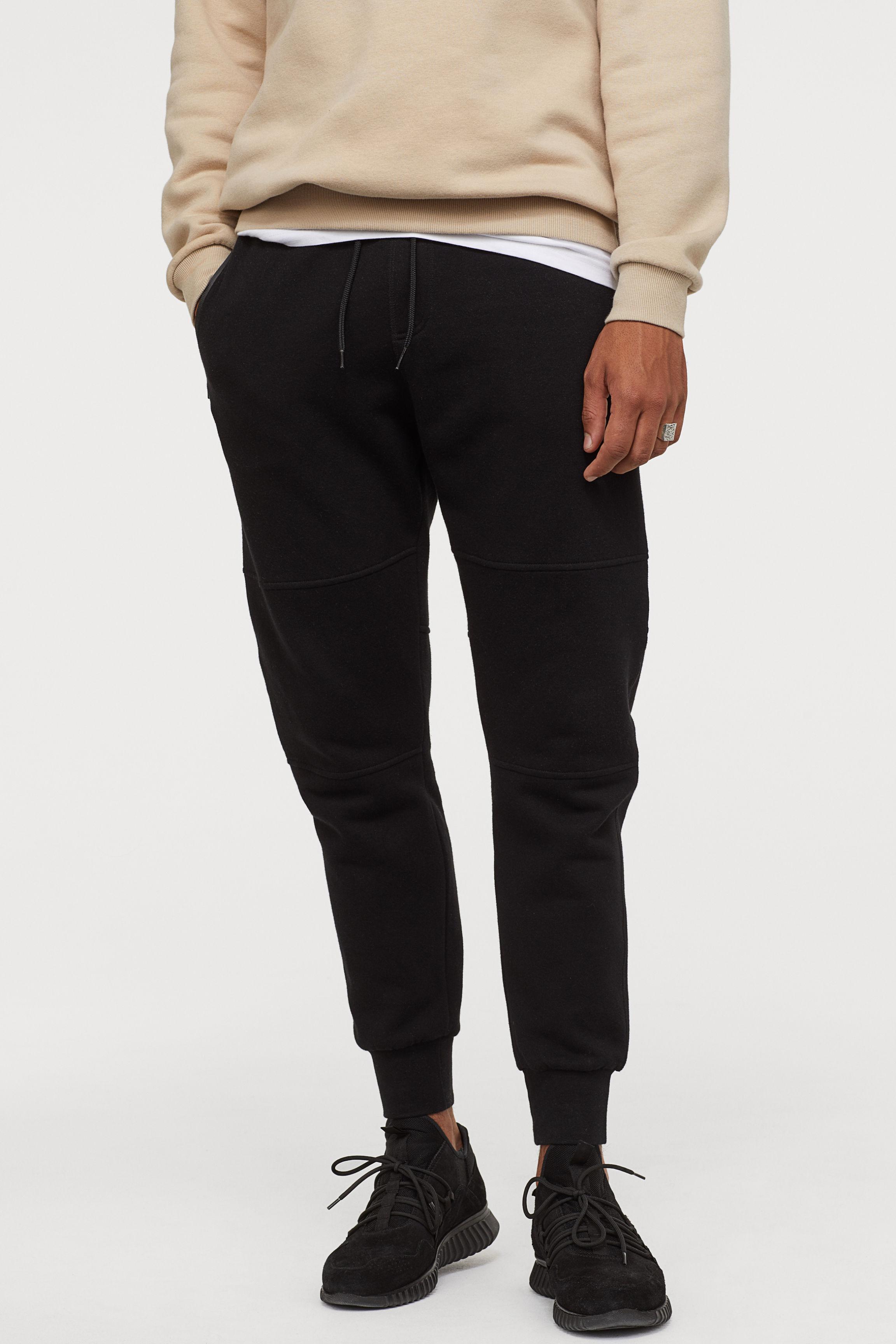 H&M Cotton Joggers in Black for Men - Lyst