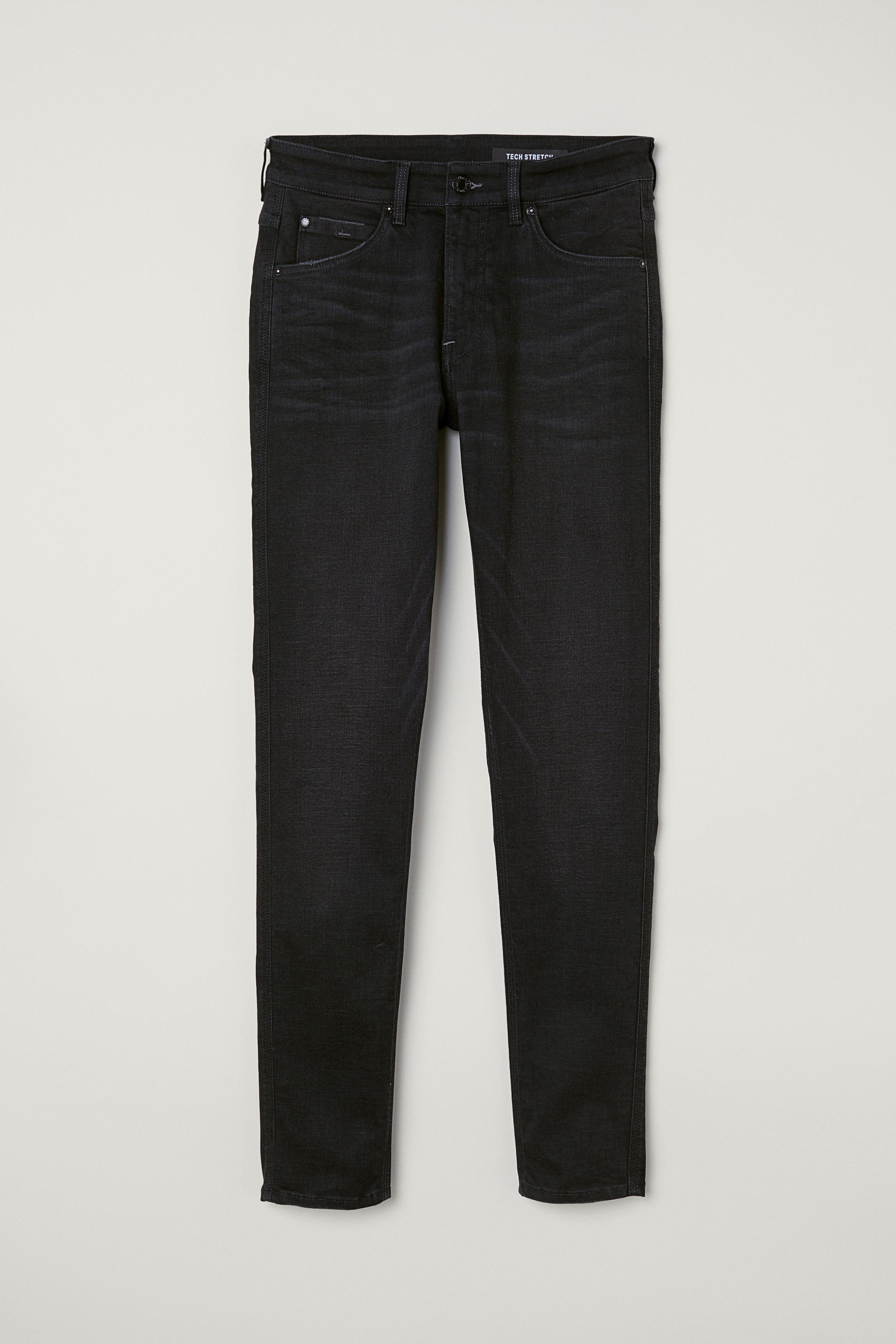 H&M Denim Tech Stretch Skinny Jeans in Black/Washed (Black) for - Lyst