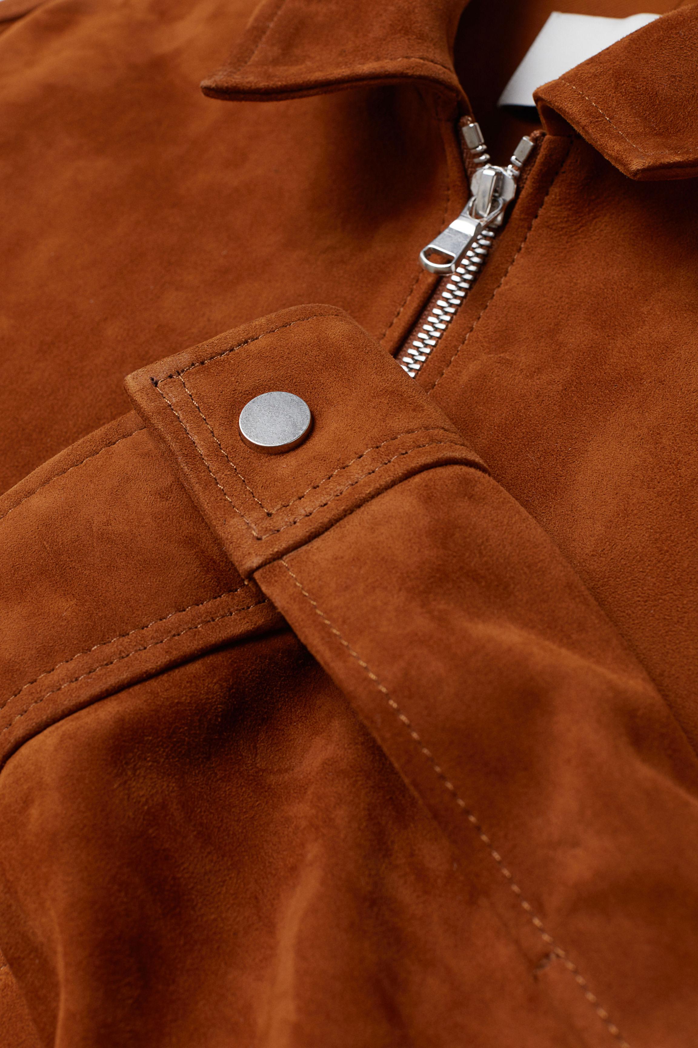 H\u0026M Suede Shirt Jacket in Brown for Men 