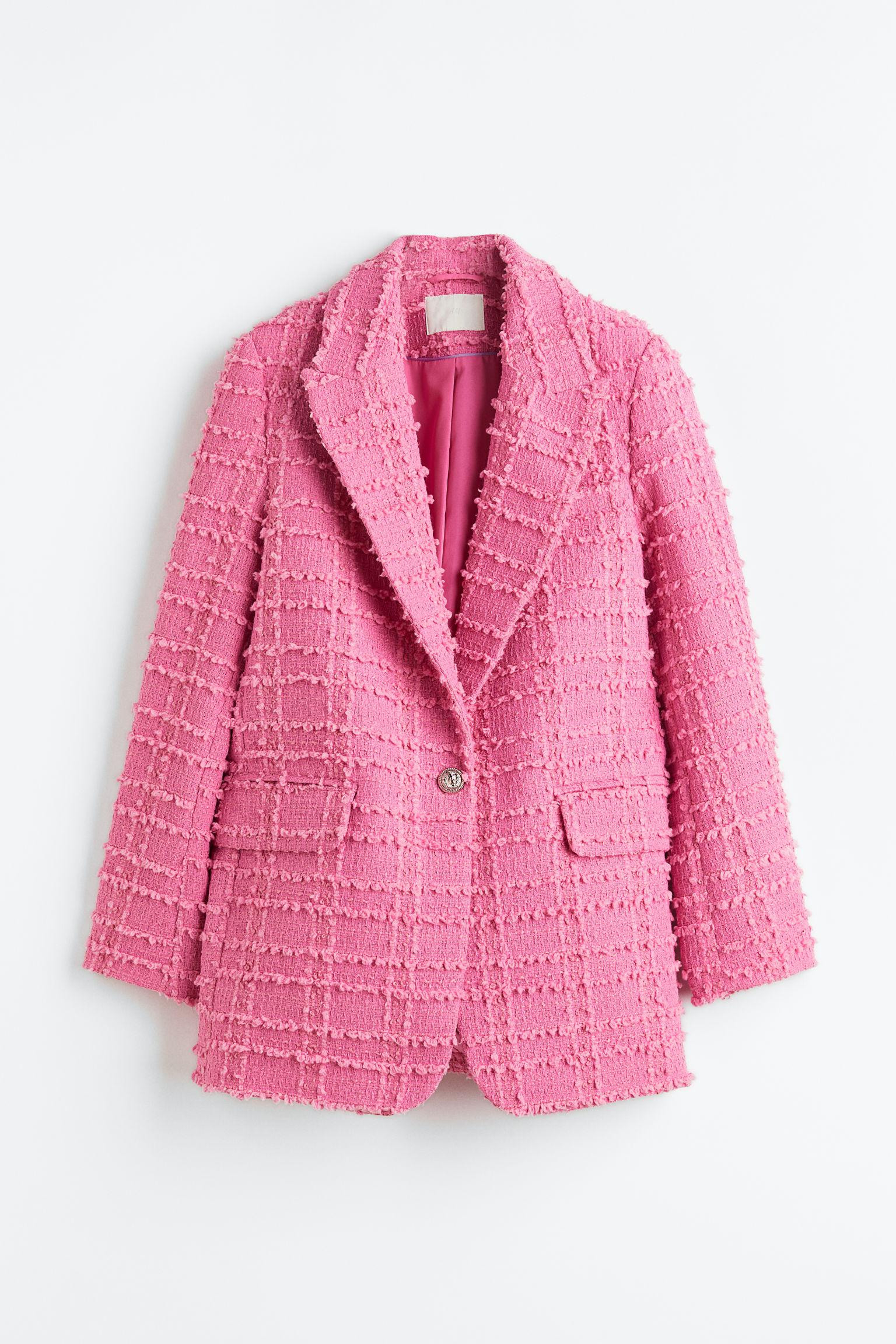 H&M Blazer aus Strukturstoff in Pink | Lyst DE