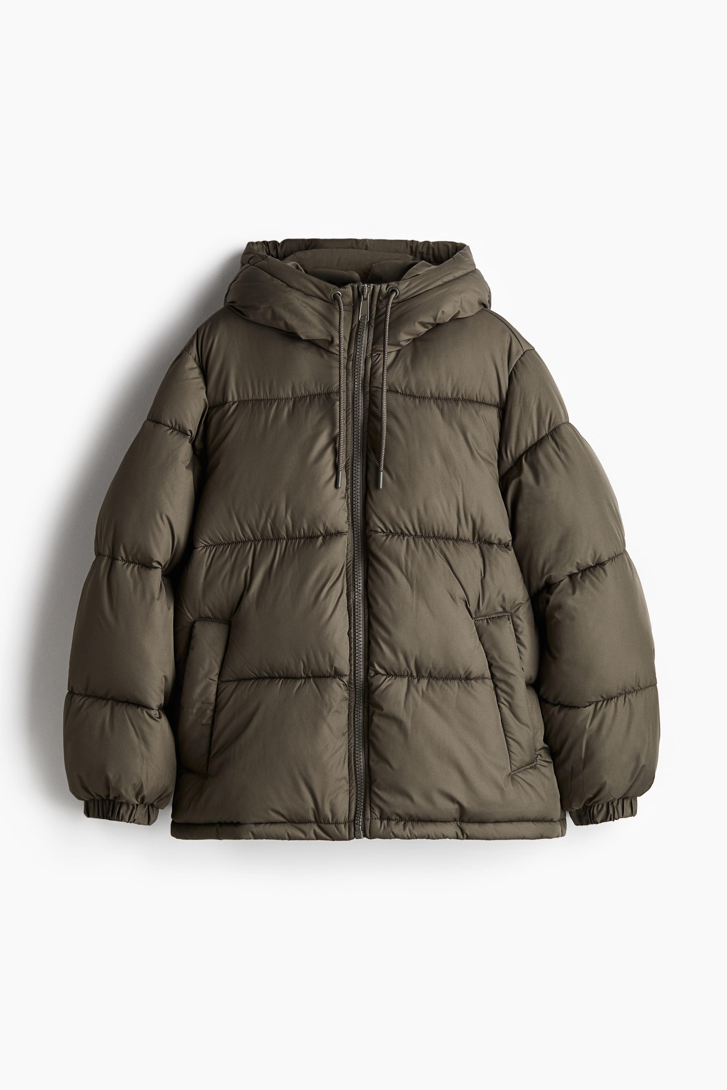 Quilted Jacket Khaki Jacke H&m Kapuze H Und M Mama Jacke