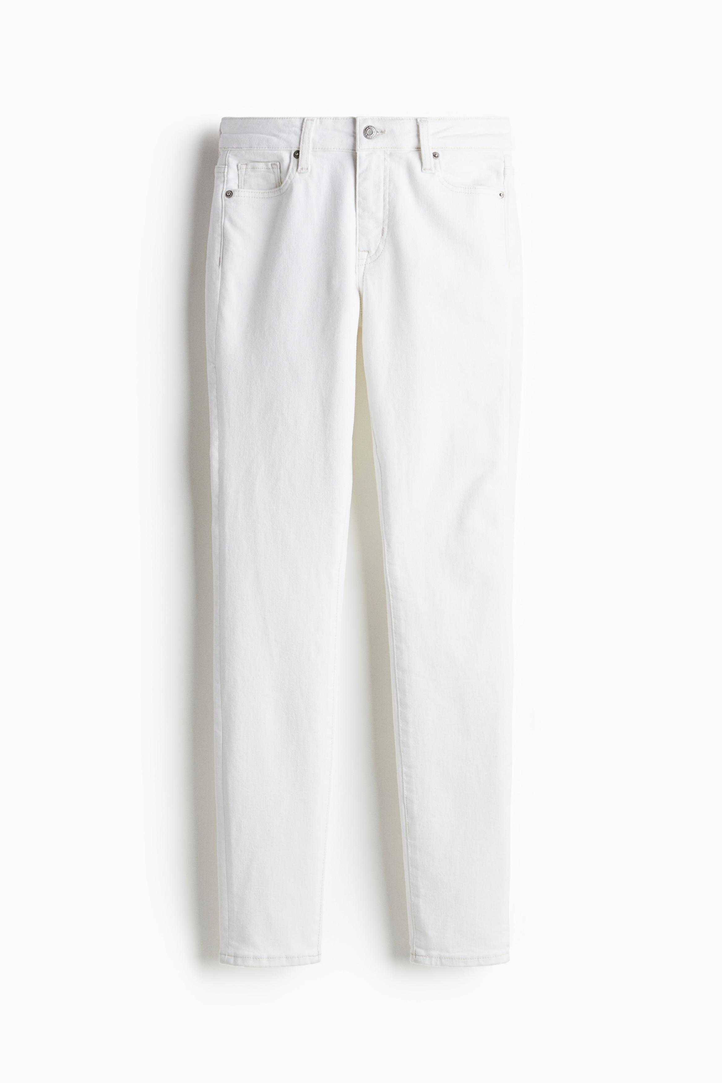 Jean Femme H&M Taille 6, Skinny Haute Taille, Couleur Pêche - Occasion Très Bon état, 71% Coton