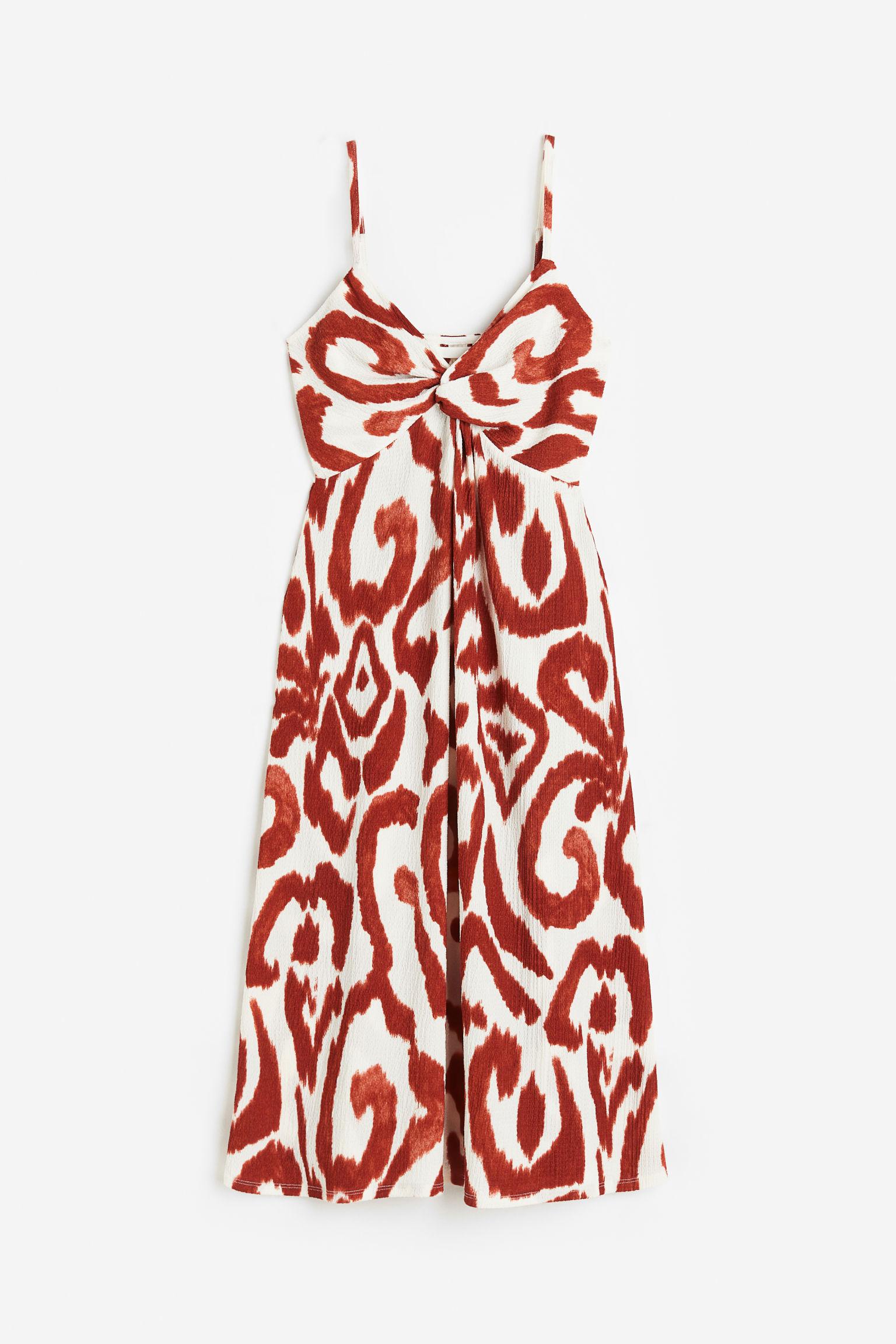 H&M Kleid mit Twist-Detail in Rot | Lyst DE