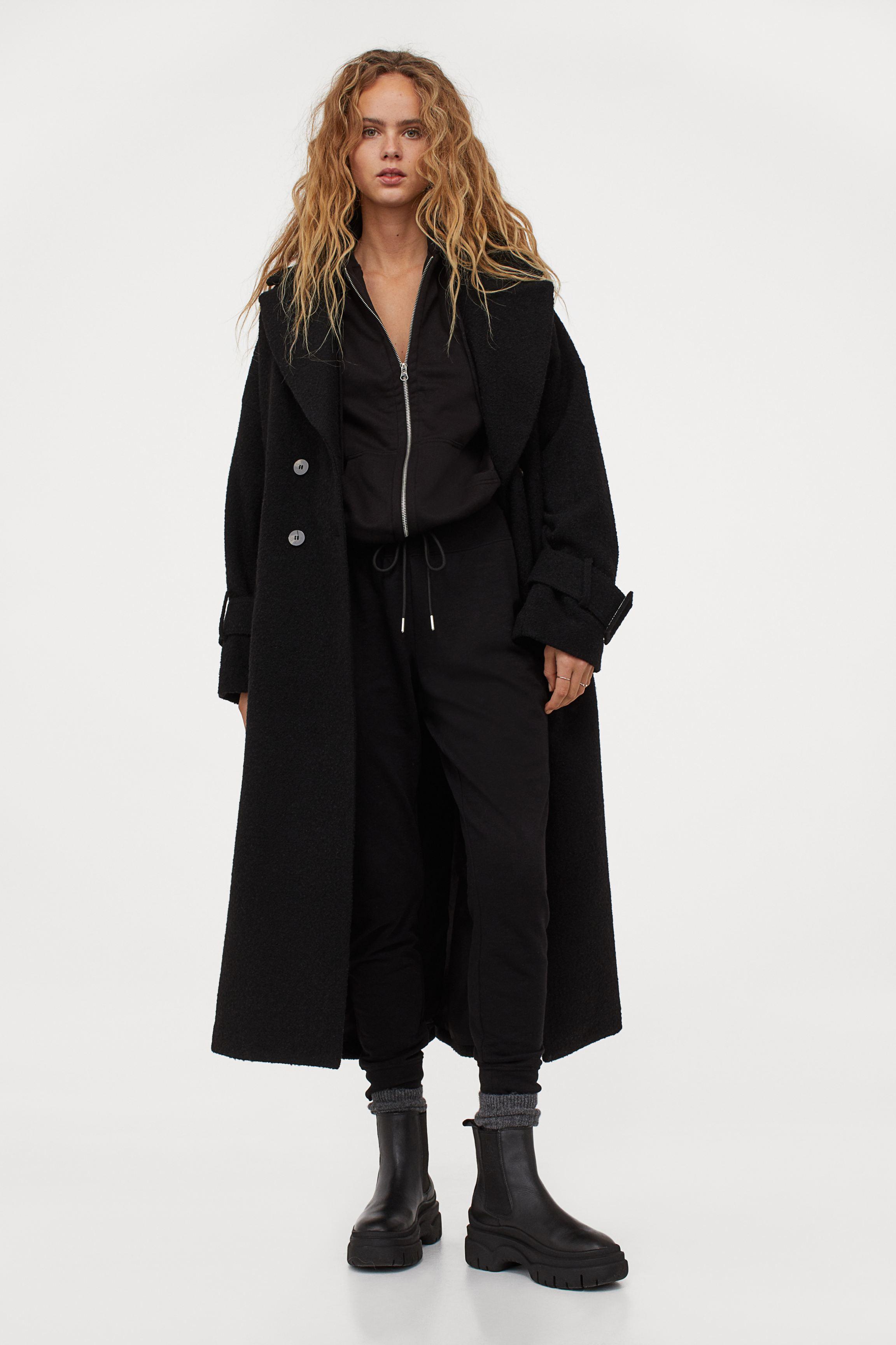 black coat h&m