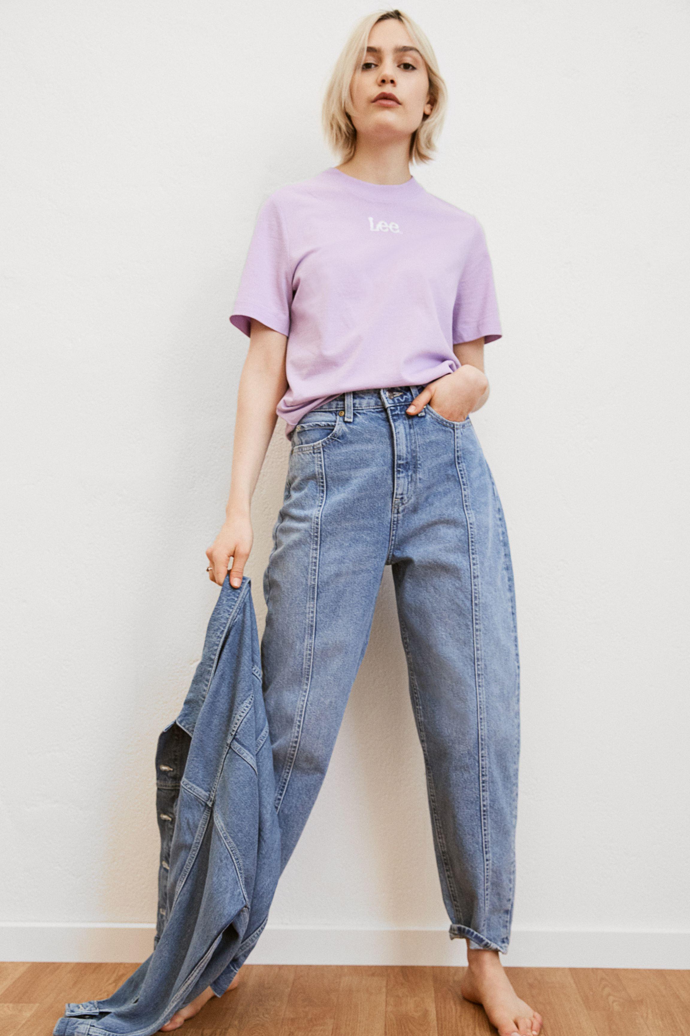 high waist plain flared jeans