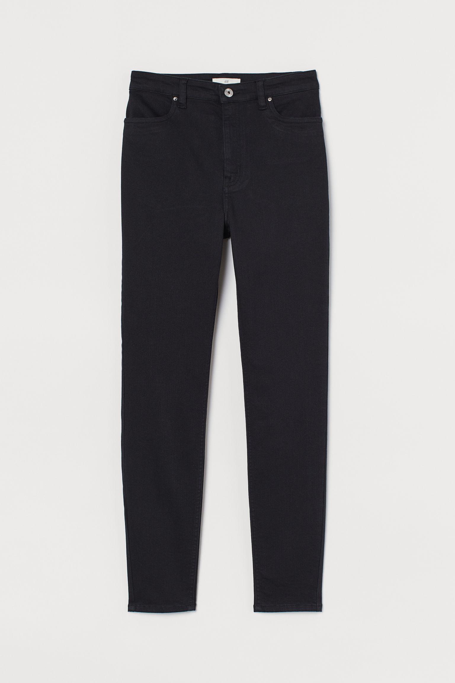 H\u0026M Stretch Trousers in Black | Lyst 