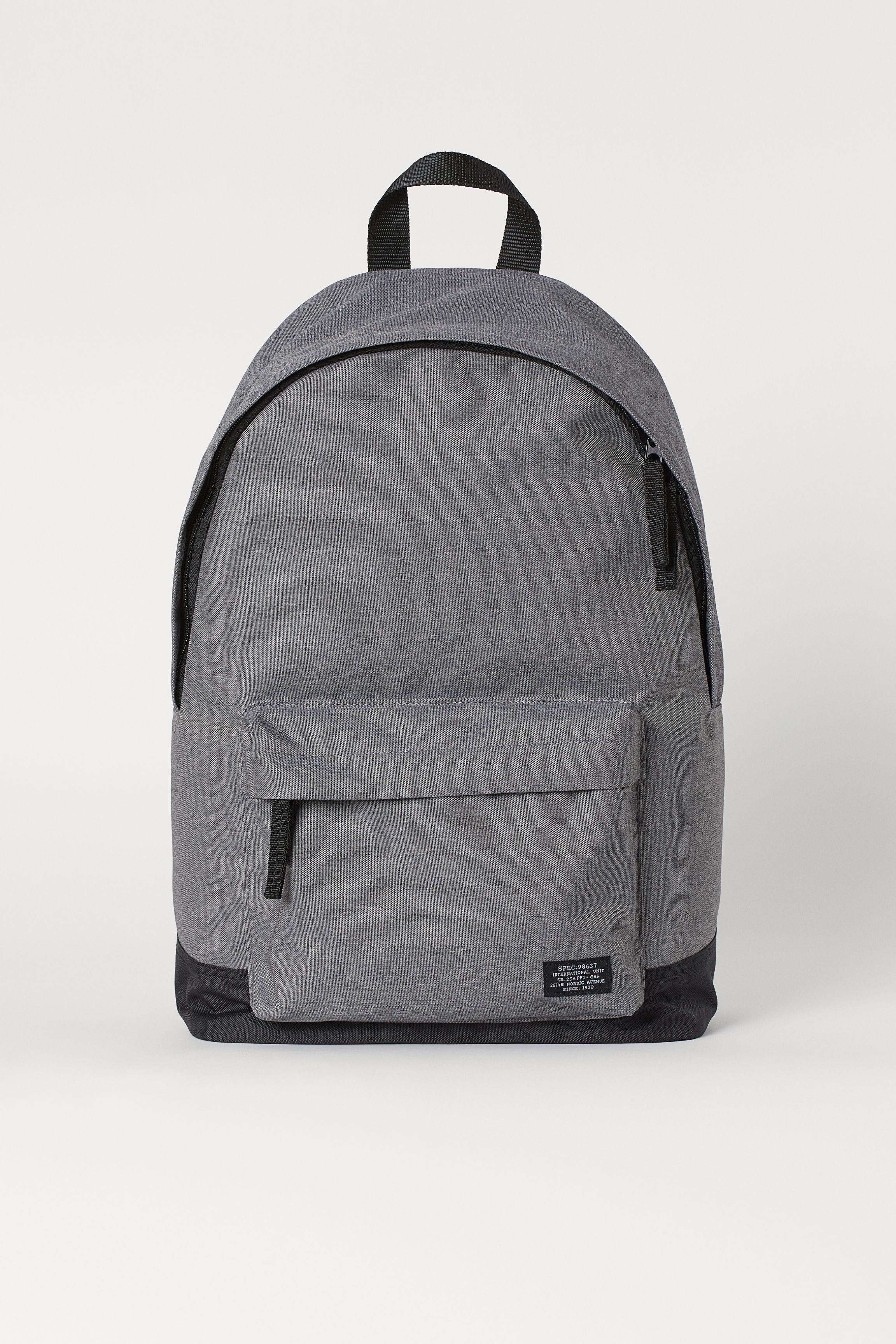 H&M Synthetic Backpack in Gray Melange/Dark Blue (Gray) for Men - Lyst