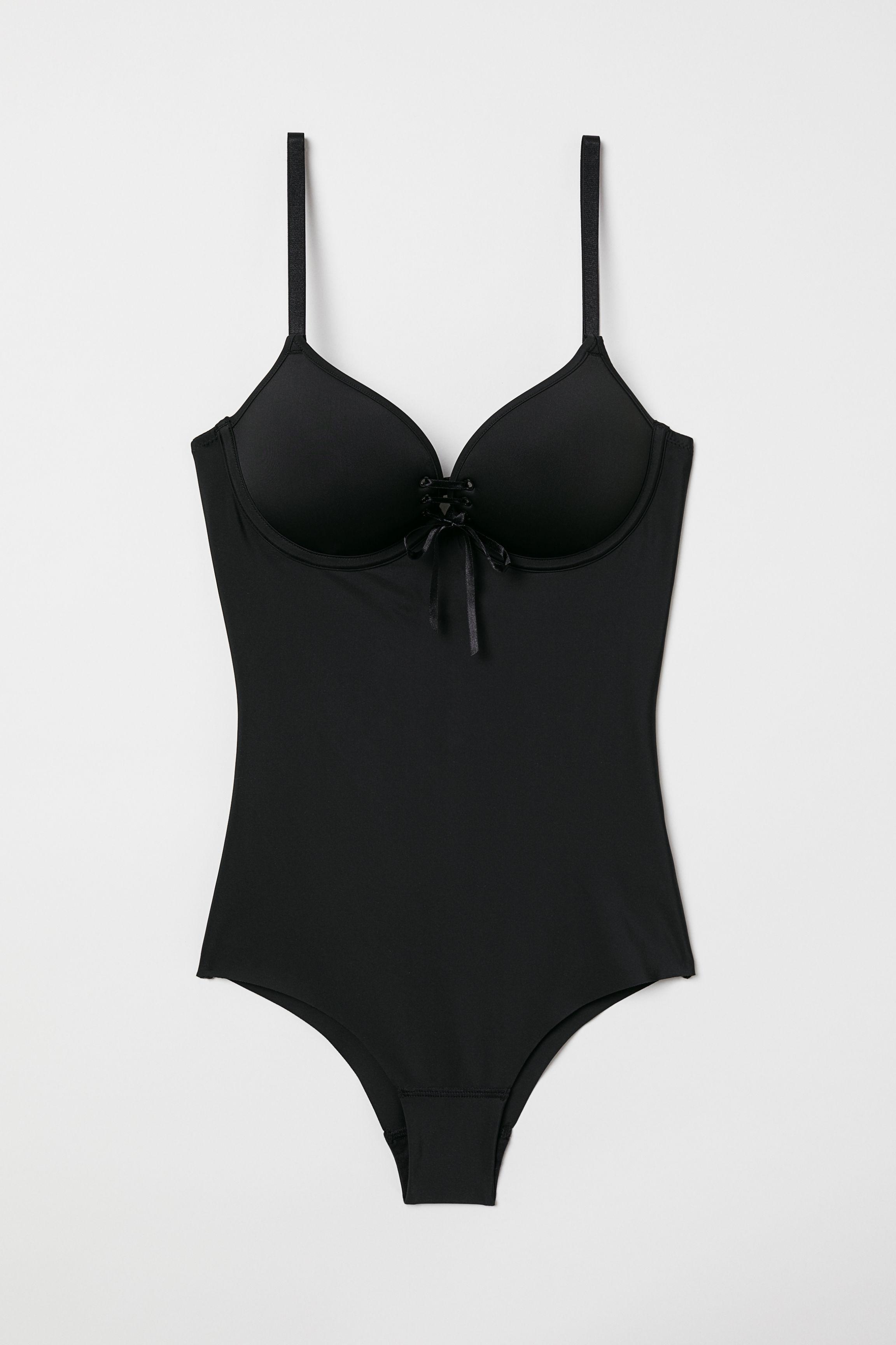 H&M Shaping Super Push Up-body in Black | Lyst