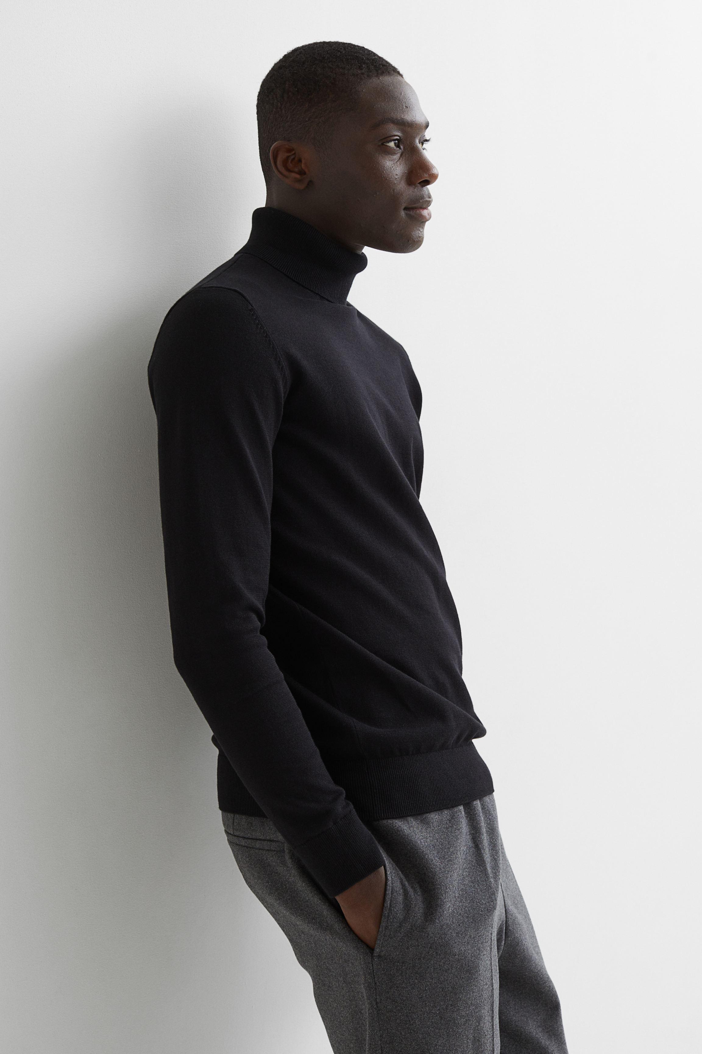 black slim fit sweater