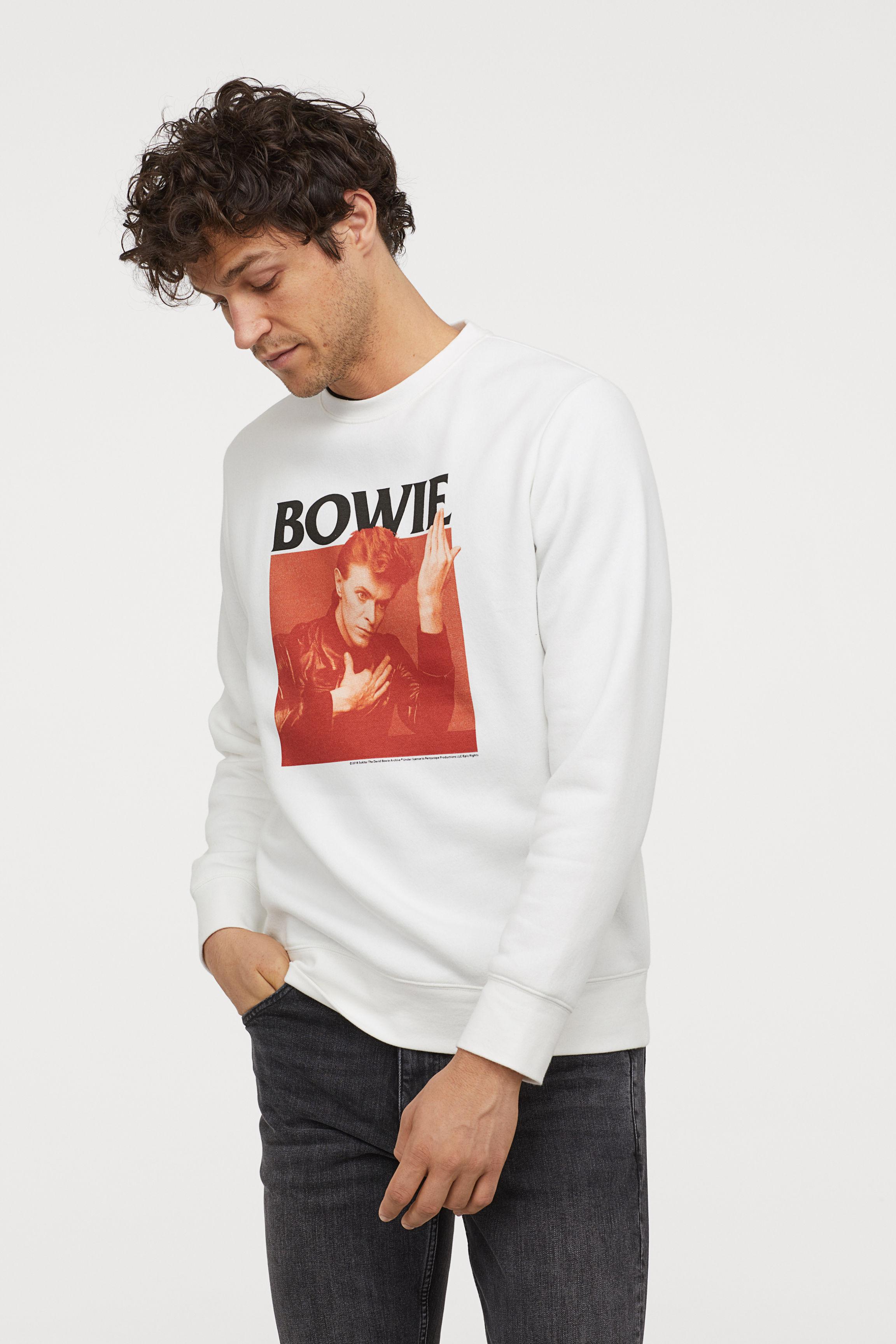 Bowie Sweatshirt H&m Online Sale, UP TO 59% OFF