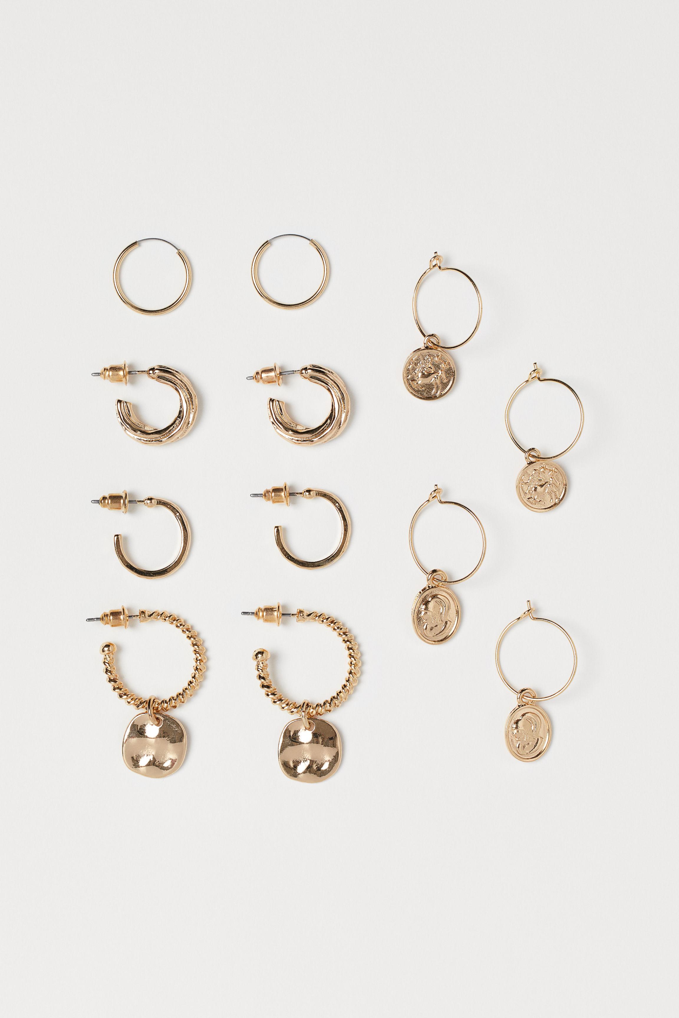 H&M 6 Pairs Earrings in Metallic - Lyst