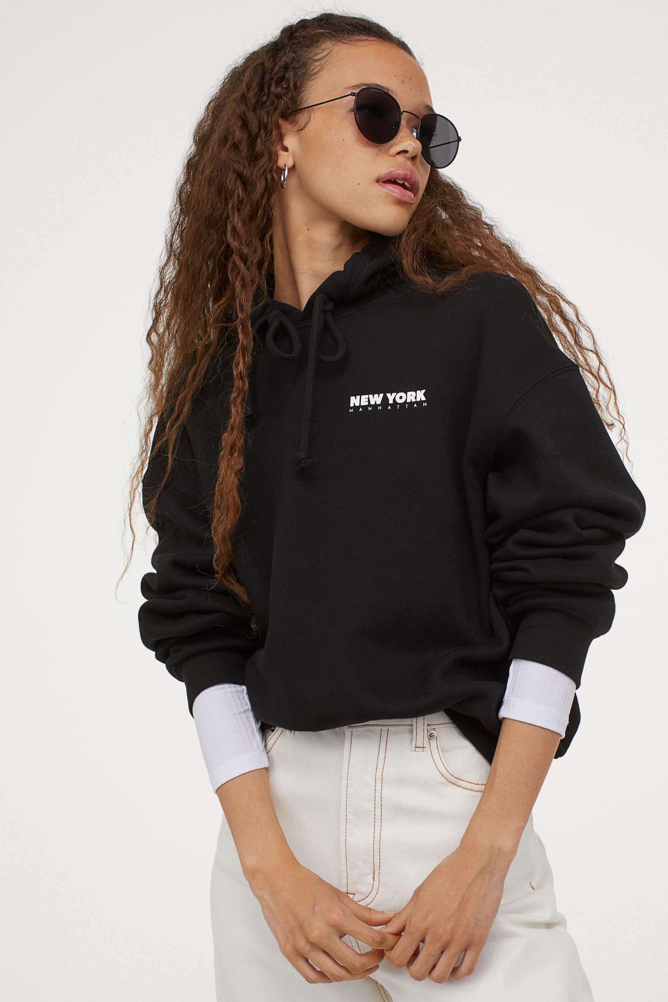 h&m black hoodie